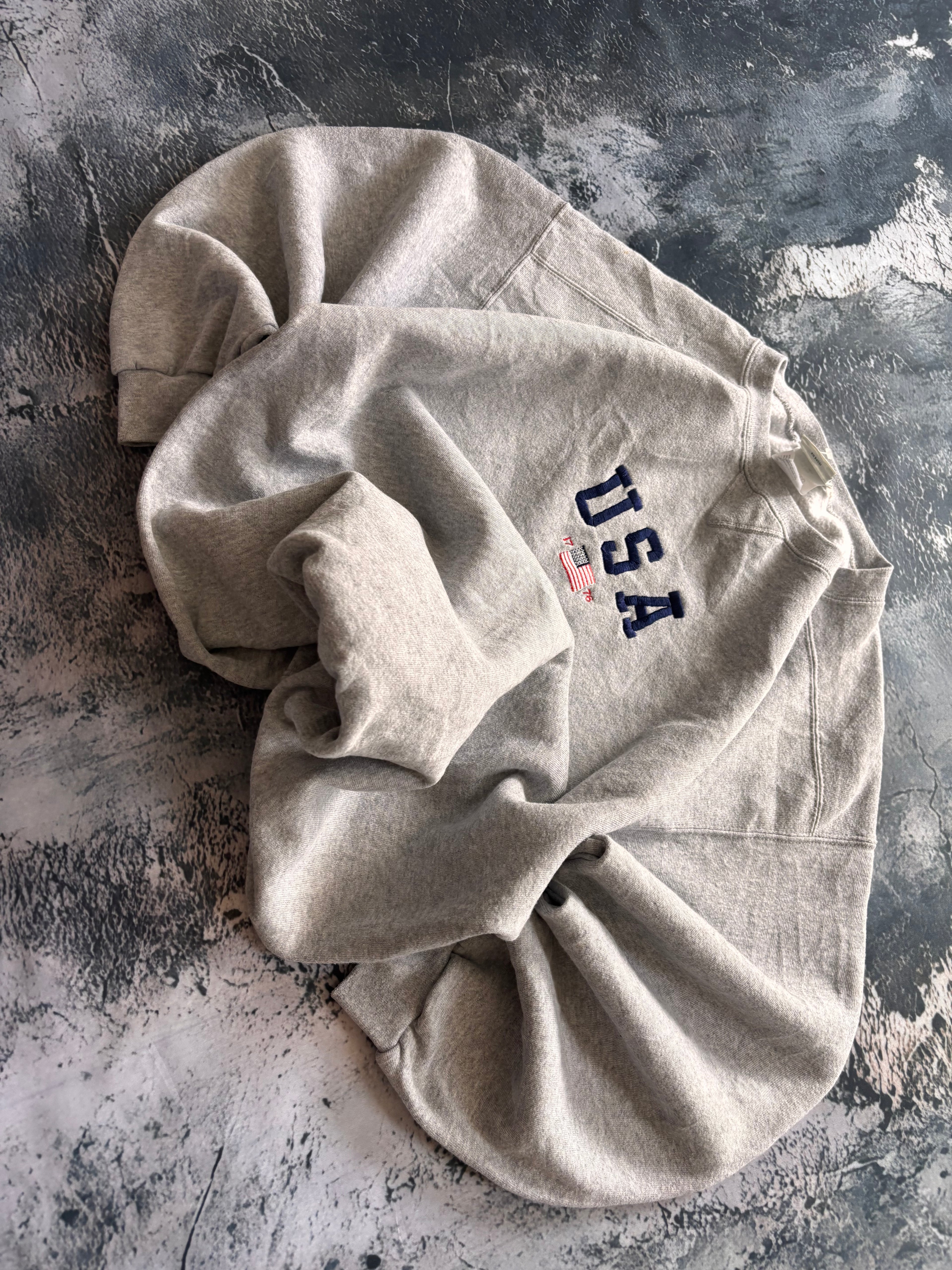 Bluza crewneck USA oversize vintage oldschool retro 90s minimal oldmoney streetwear