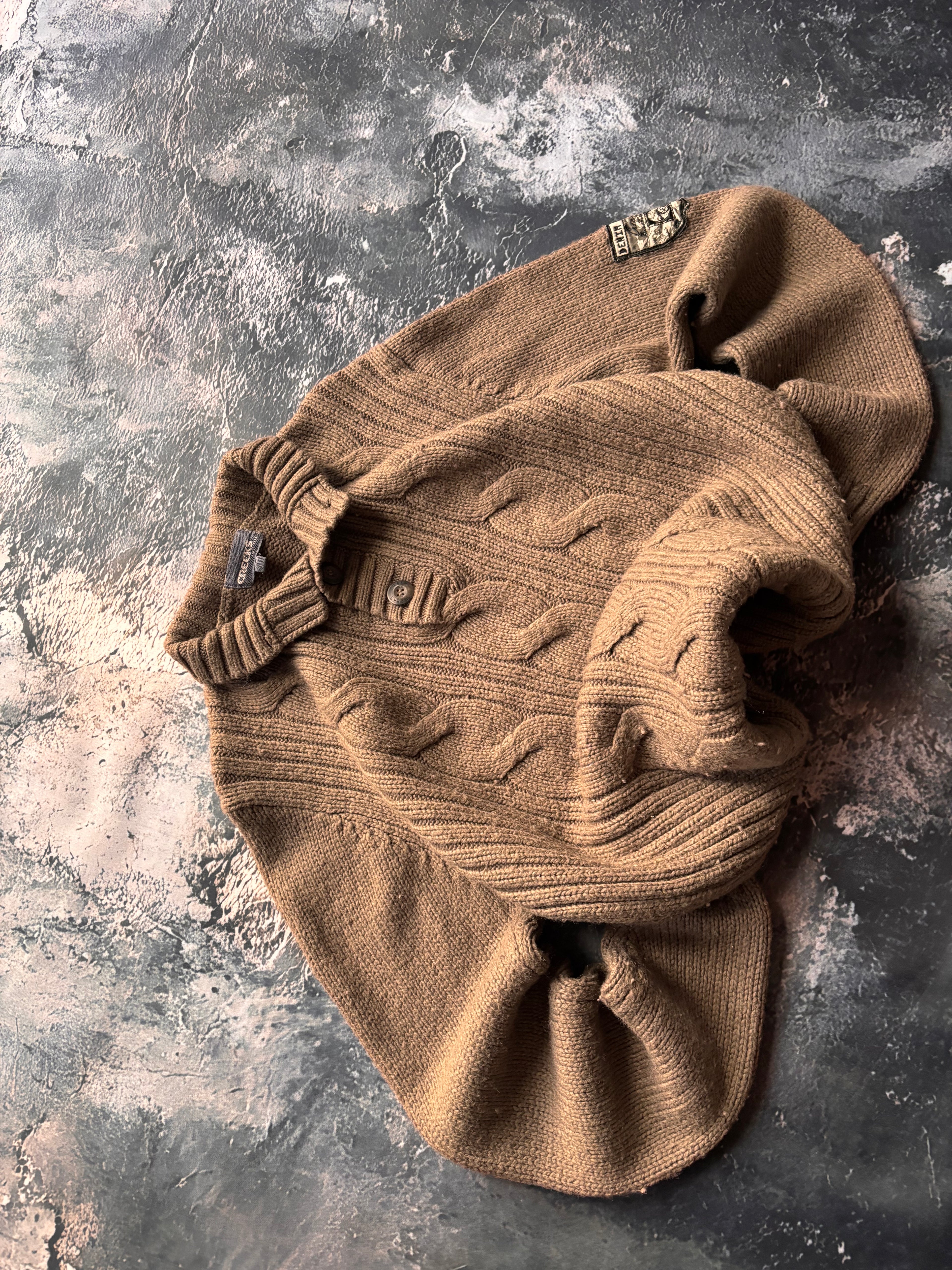 sweter wełniany nylon beżowy