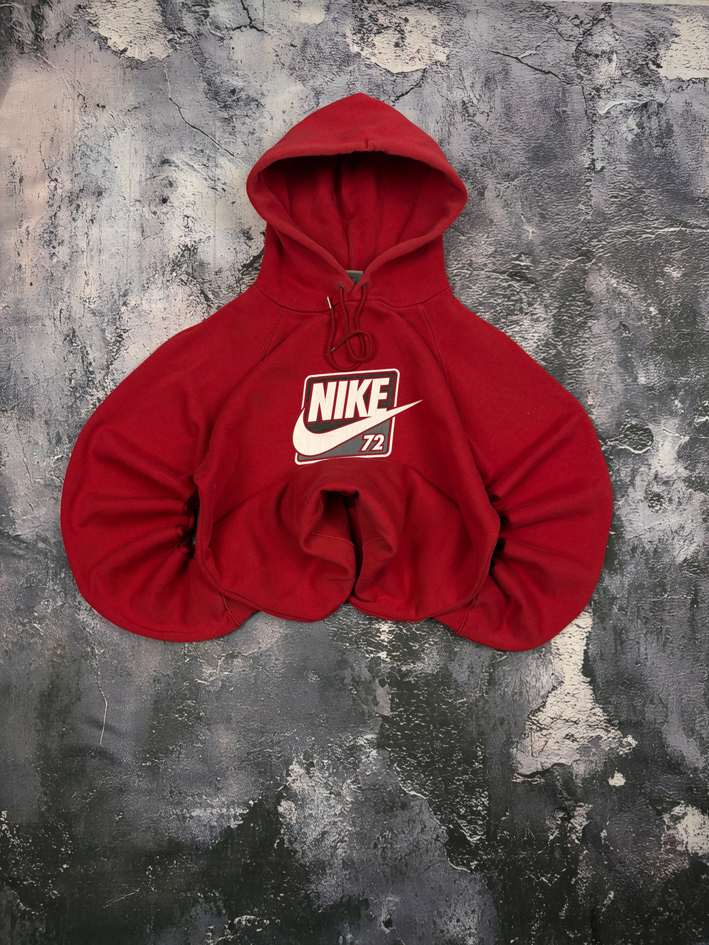 BLUZA HOODIE  RED OVERSIZE