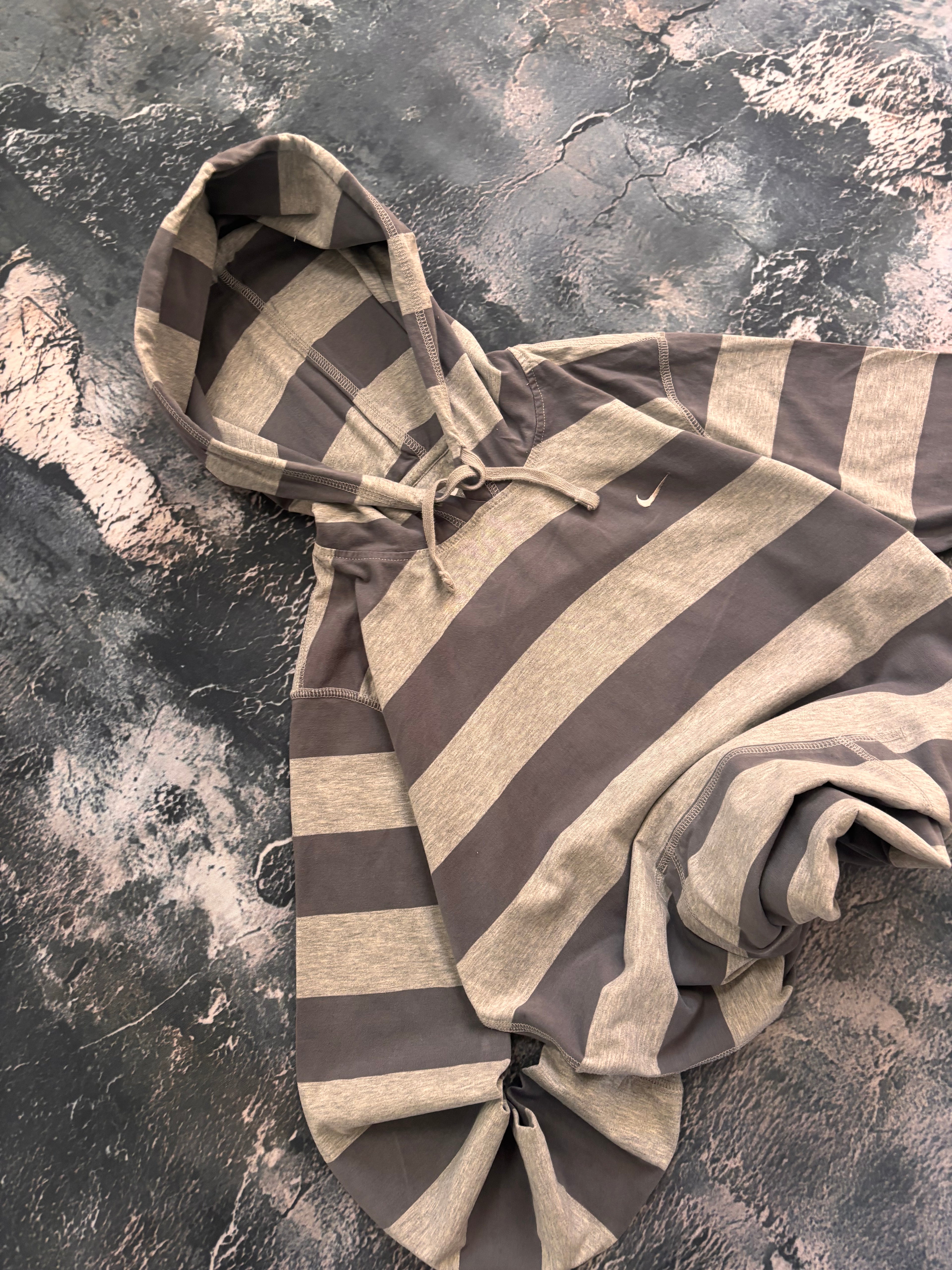 Bluza hoodie oversize Nike w paski striped college basic vintage oldschool retro 90s streetwear