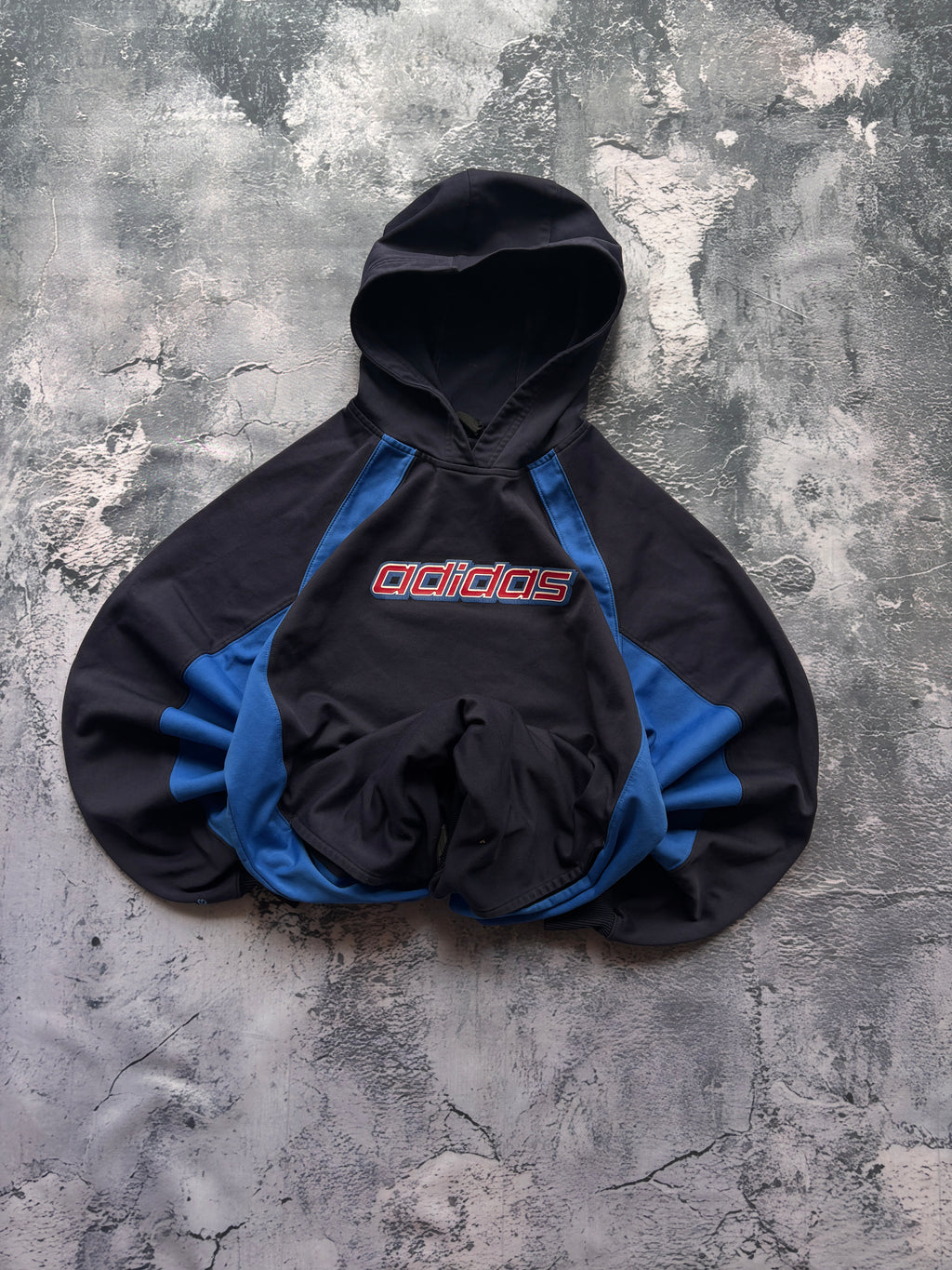 BLUZA SPORTOWA ADIDAS OVERSIZE SPORTOWY MATERIAŁ RETRO AMERICAN STREETWEAR 90S