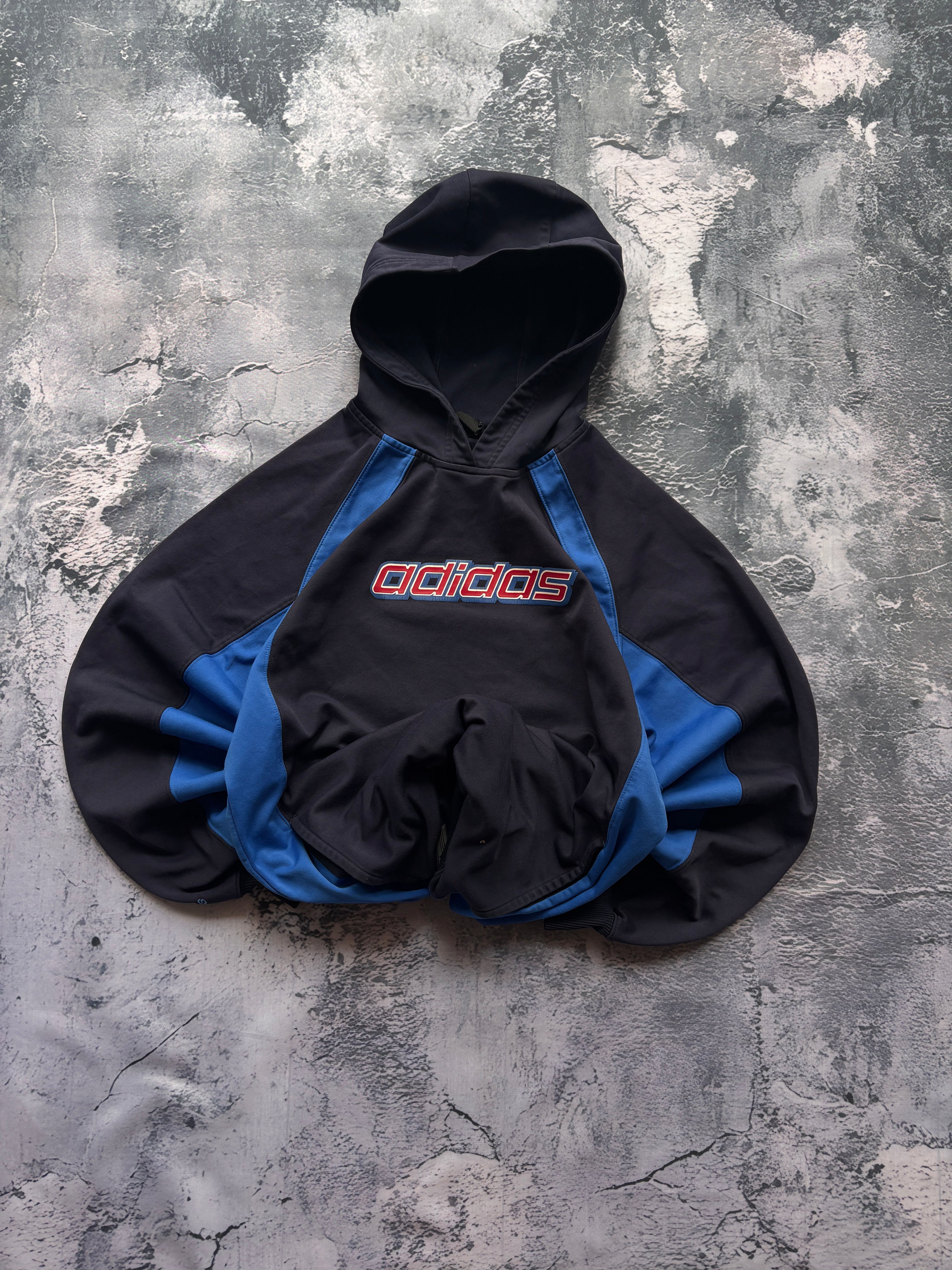 BLUZA SPORTOWA ADIDAS OVERSIZE SPORTOWY MATERIAŁ RETRO AMERICAN STREETWEAR 90S
