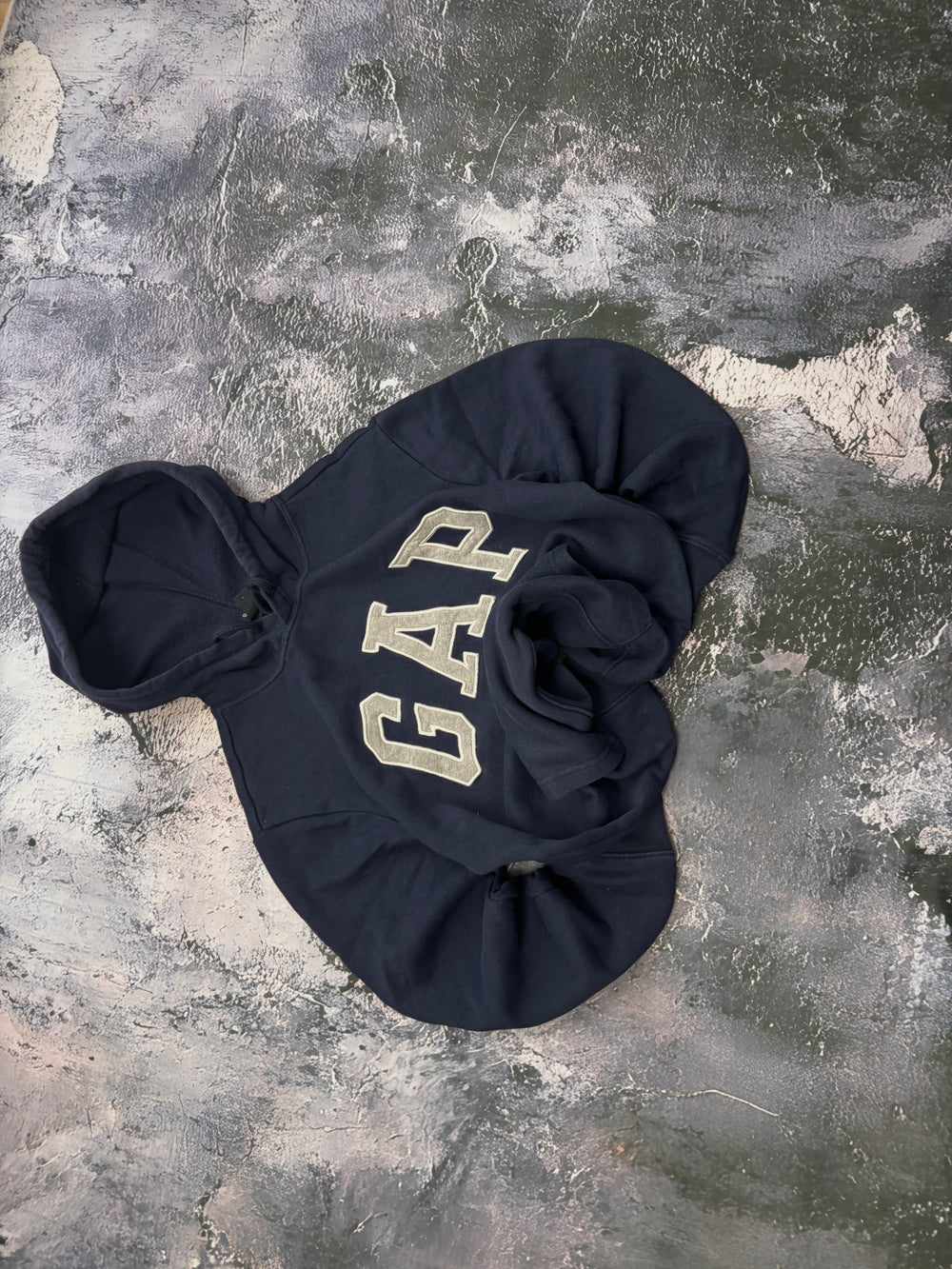 BLUZA HOODIE GAP GRANATOWA BASIC RETRO
