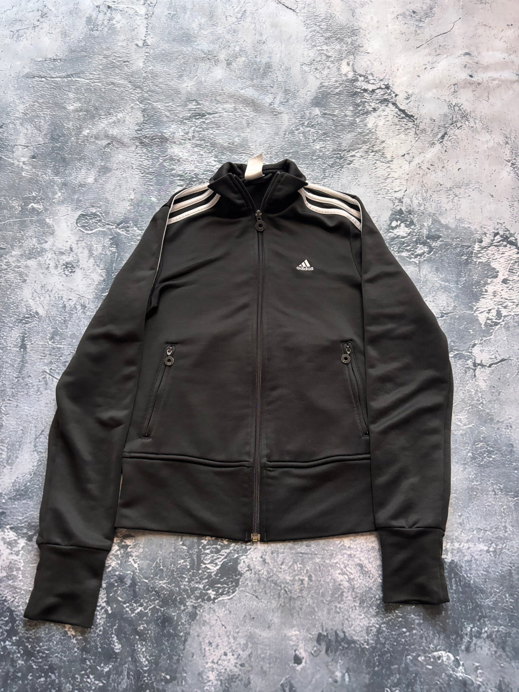 bluza zip przylegający krój basic ADIDAS