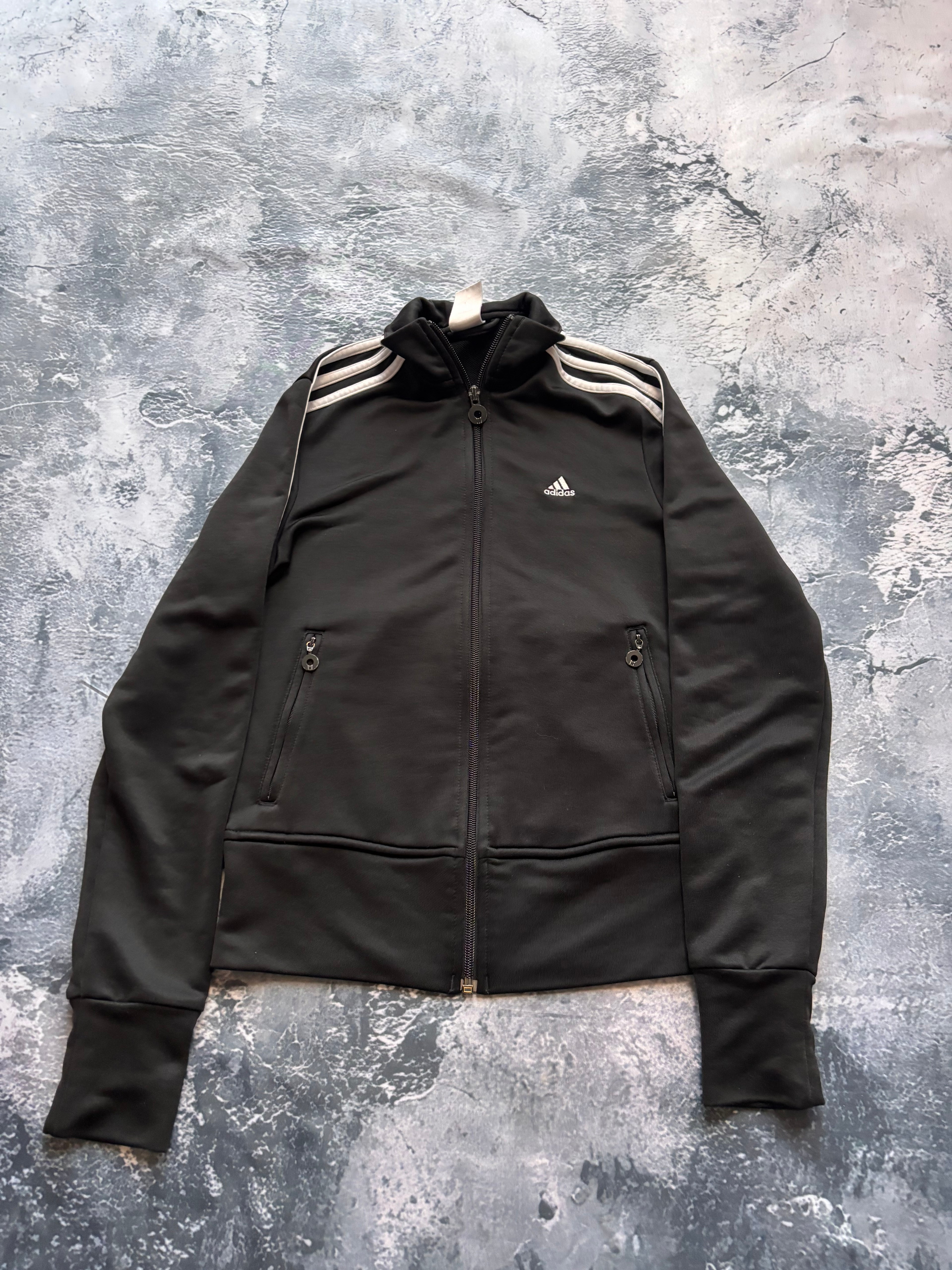 bluza zip przylegający krój basic ADIDAS