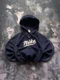 bluza hoodie Nike big logo granatowa vintage oversize