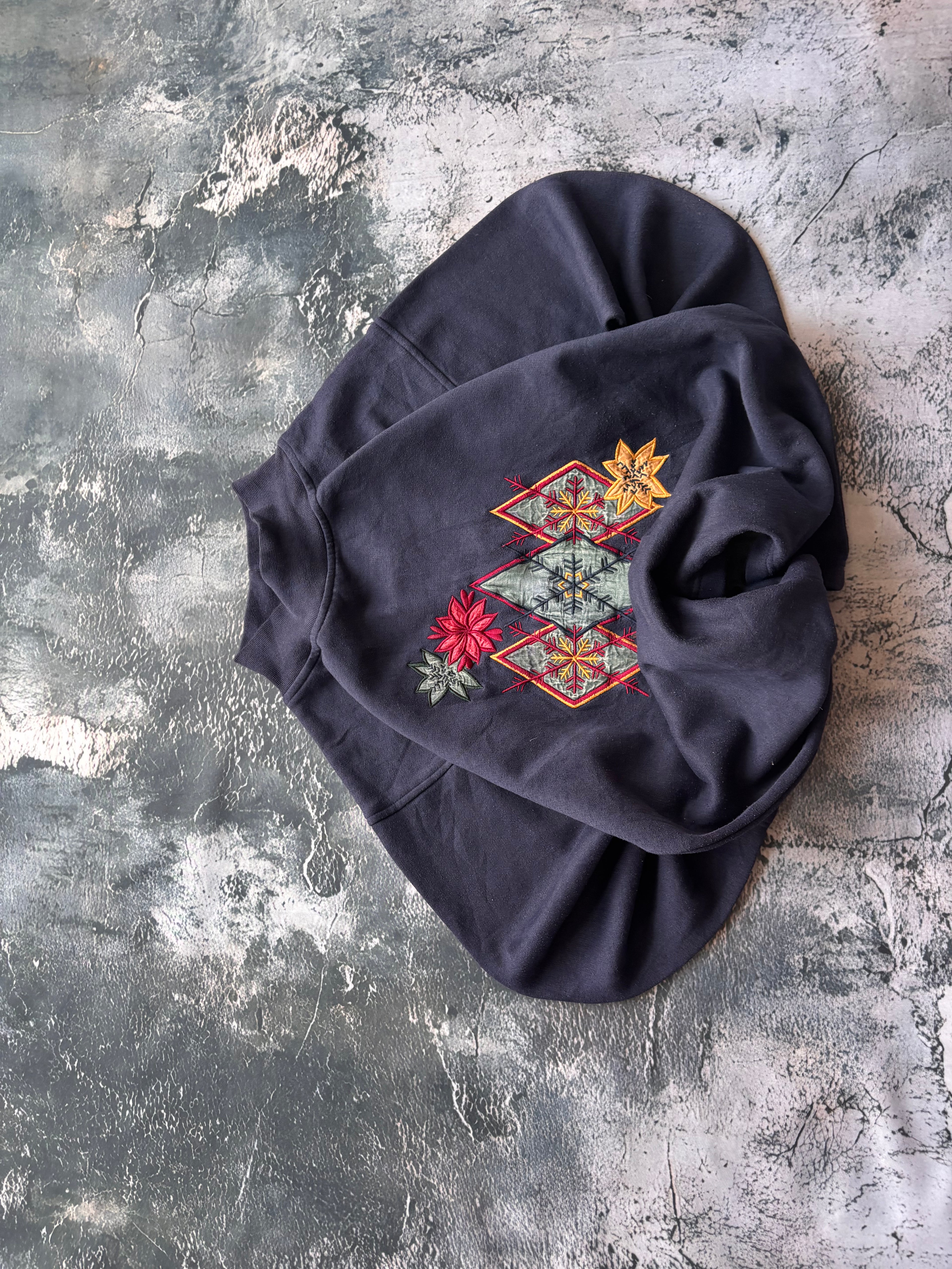 Longsleeve haftowany oversize vintage oldschool retro 90s cozy streetwear