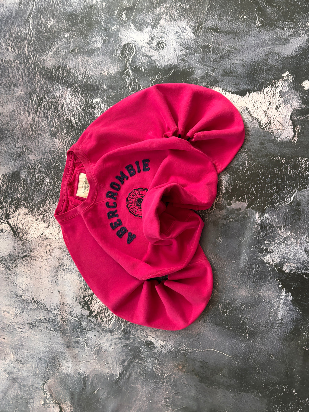 BLUZA CREWNECK ABERCROMBIE PROSTY KRÓJ PINK