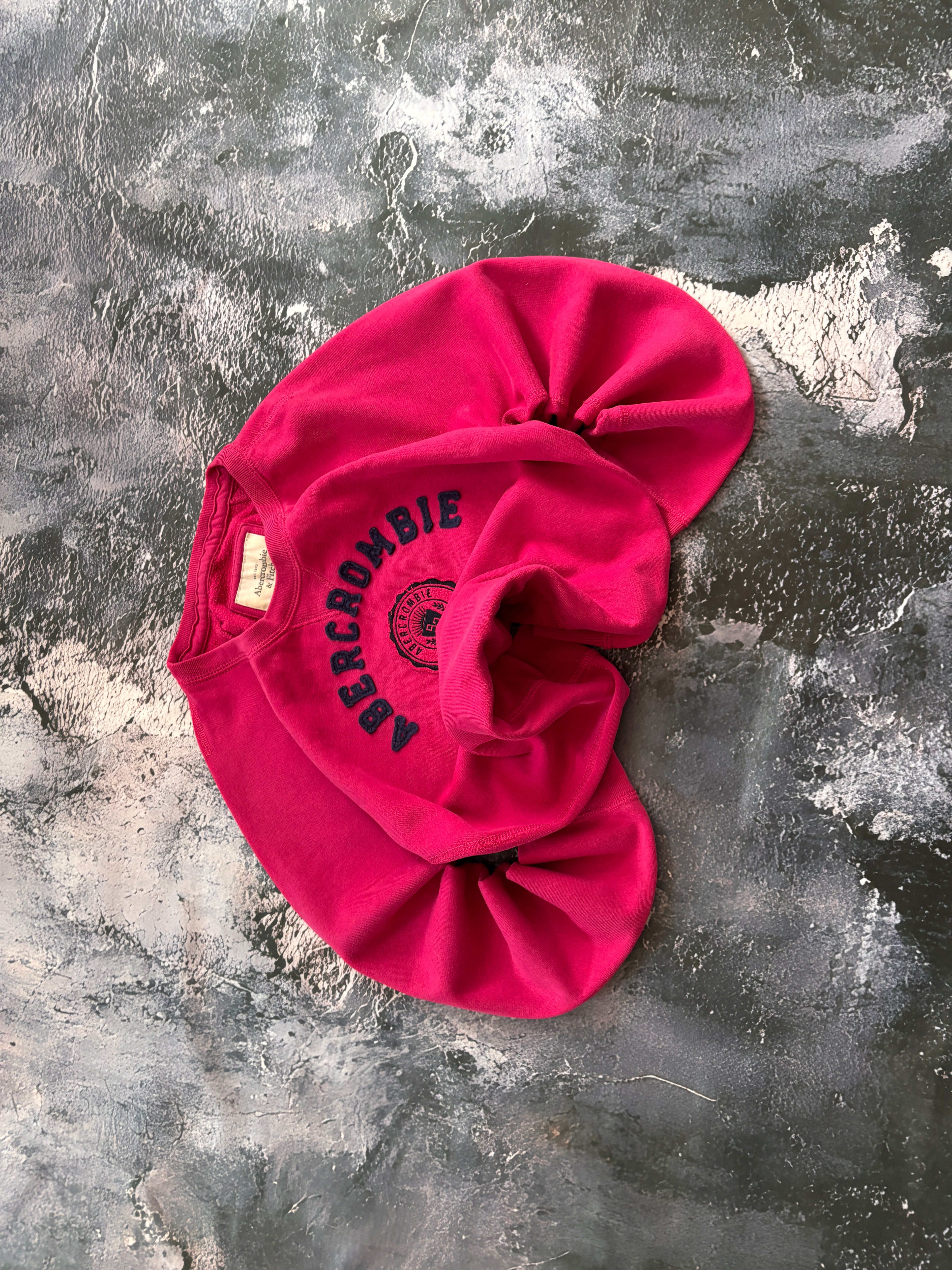 BLUZA CREWNECK ABERCROMBIE PROSTY KRÓJ PINK