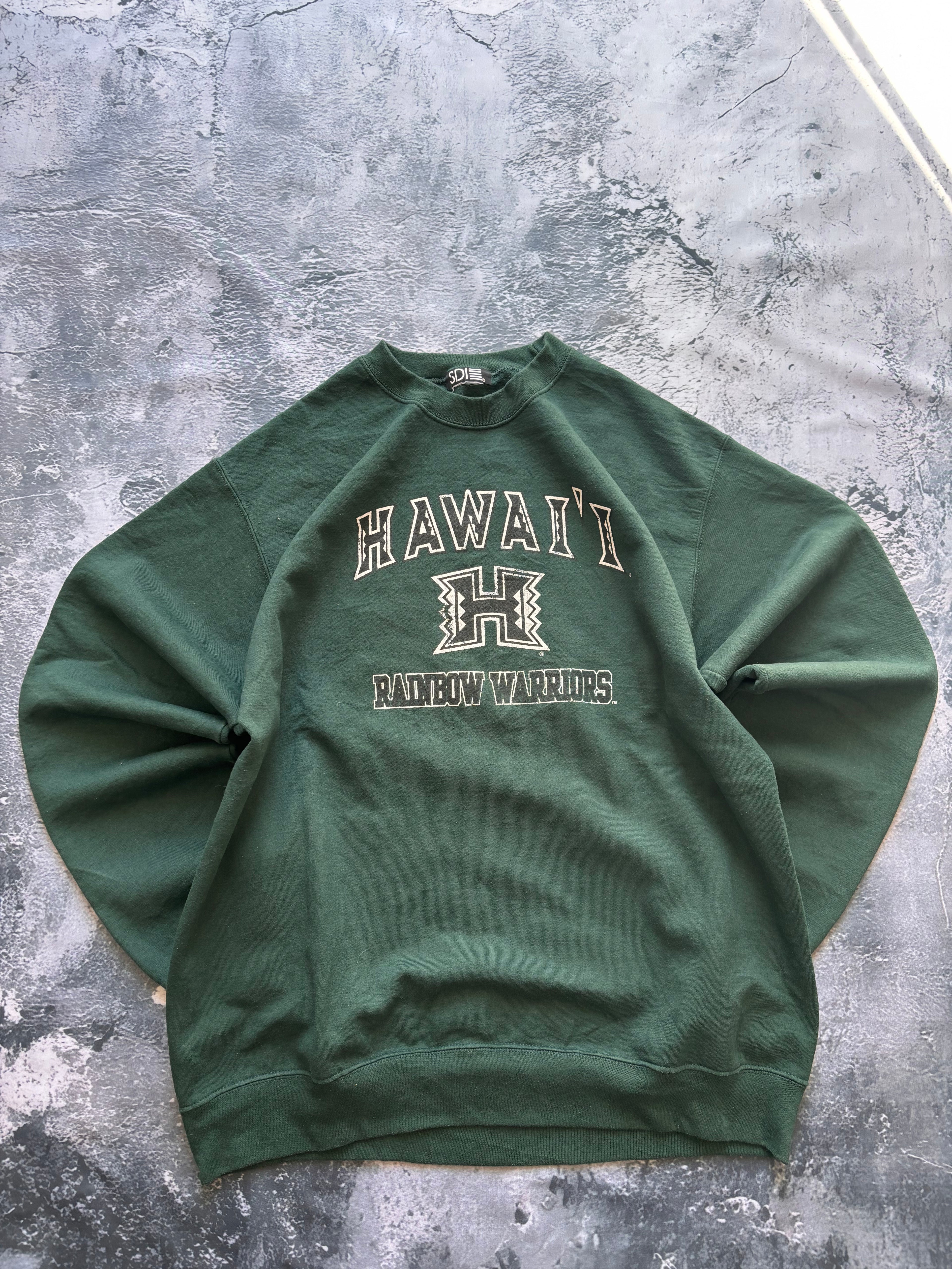 bluza crewneck HAWAI ciemnozielona oversize