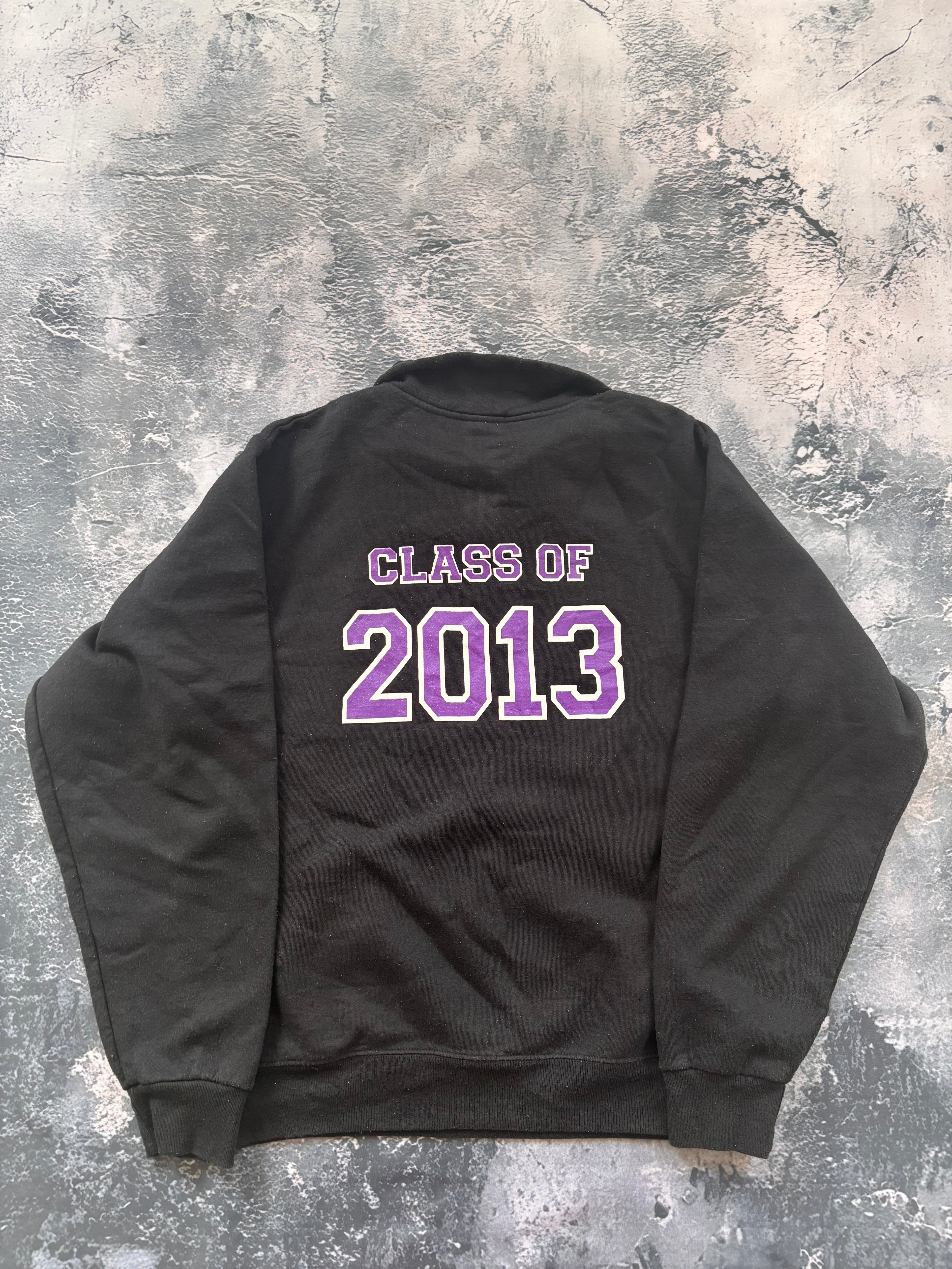 bluza zip crewneck Stonehilll college vintage czarna z zamkiem