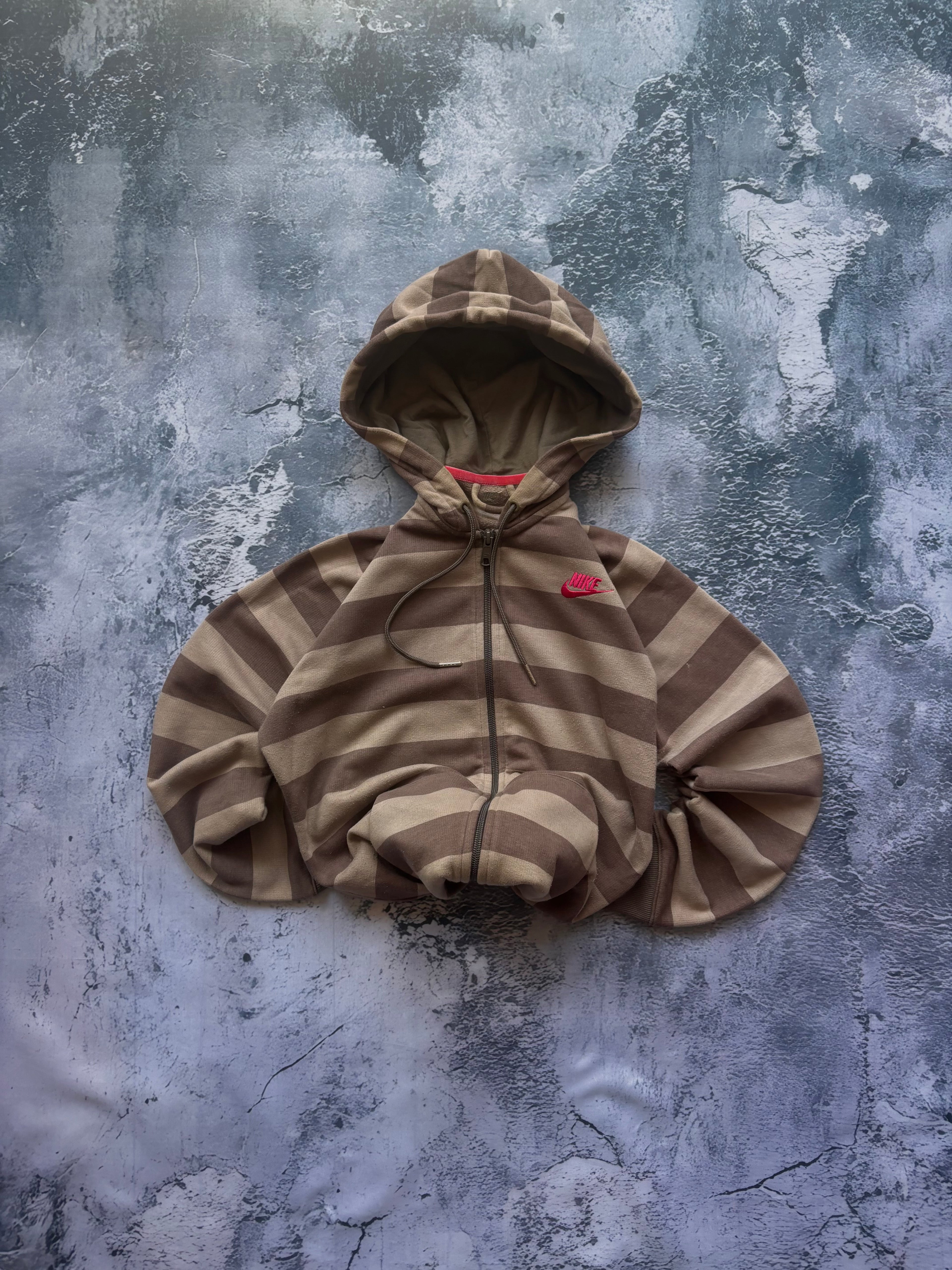 Bluza zip hoodie oversize w stylu vintage oldschool retro streetwear Nike paski