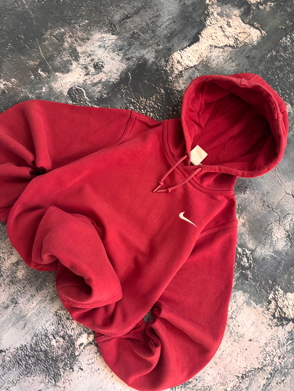 Bluza hoodie oversize czerwona american vintage oldschool retro streetwear nike basic