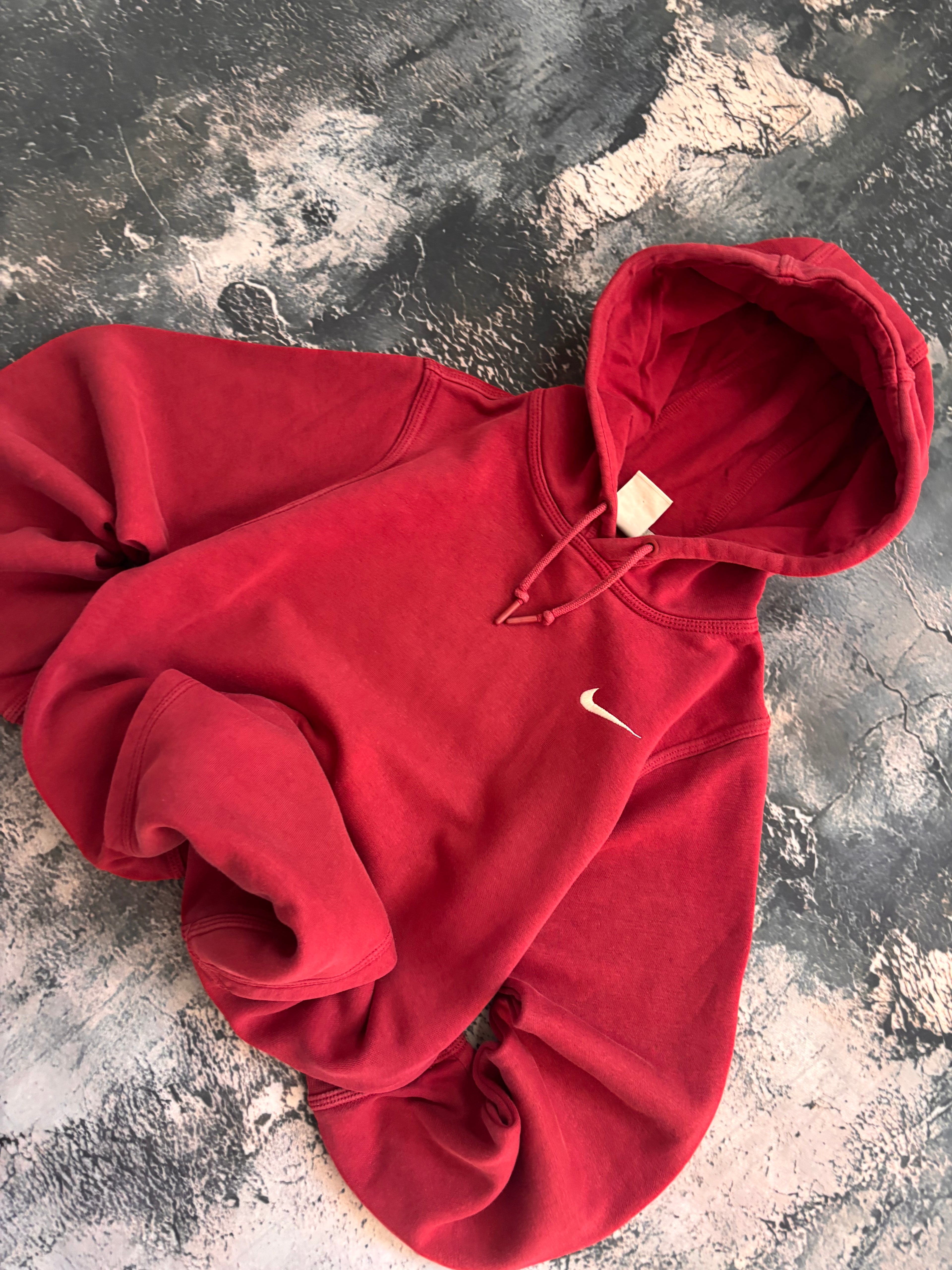 Bluza hoodie oversize czerwona american vintage oldschool retro streetwear nike basic