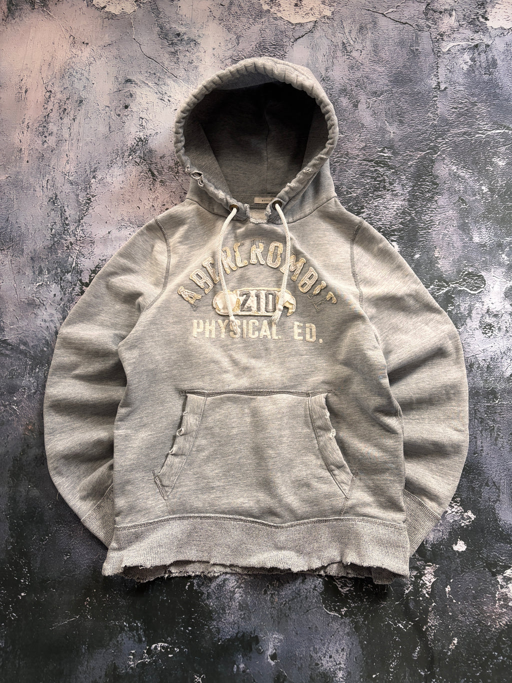 BLUZA HOODIE Abercrombie EFEKT DISTRESSED CUSTOM vintage retro basic