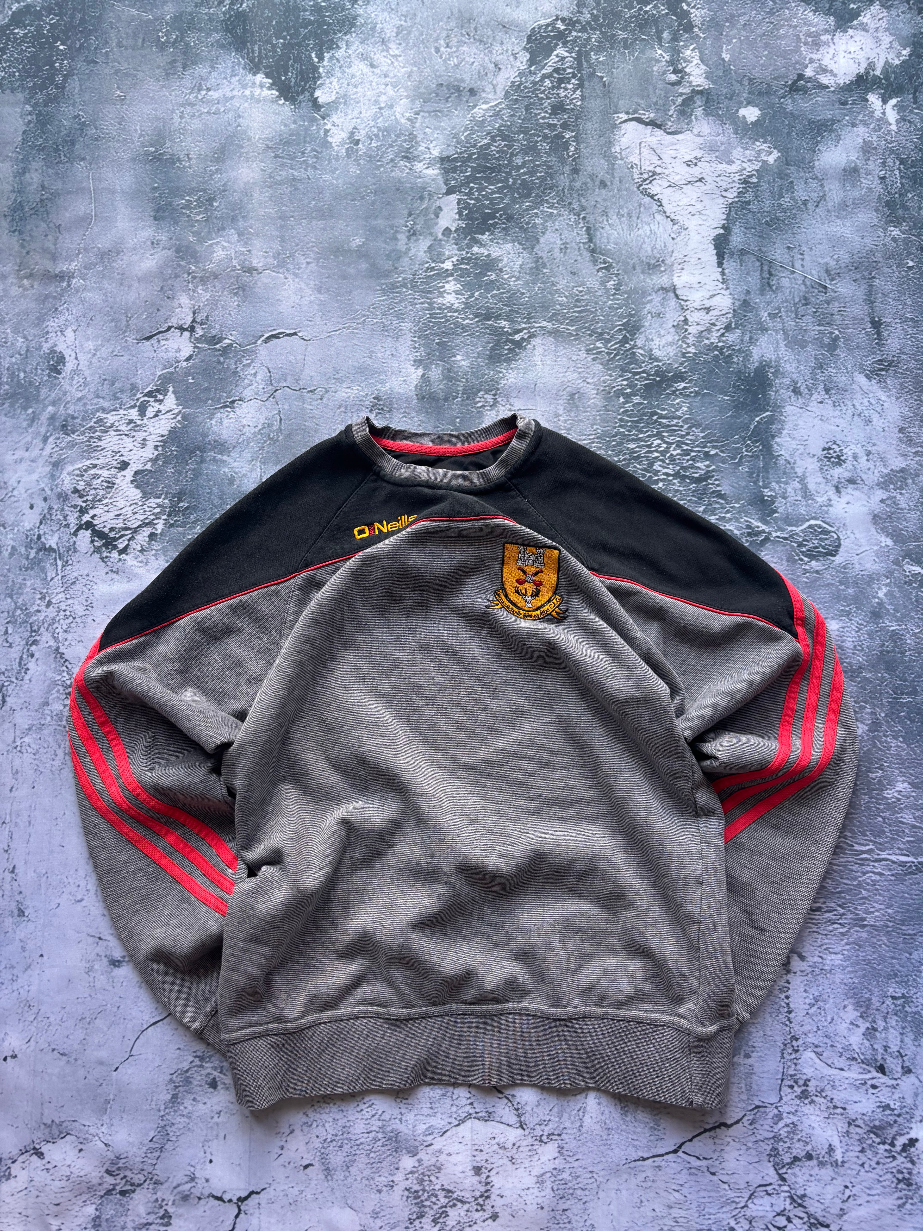 BLUZA uniwersytecka retro szara w paski