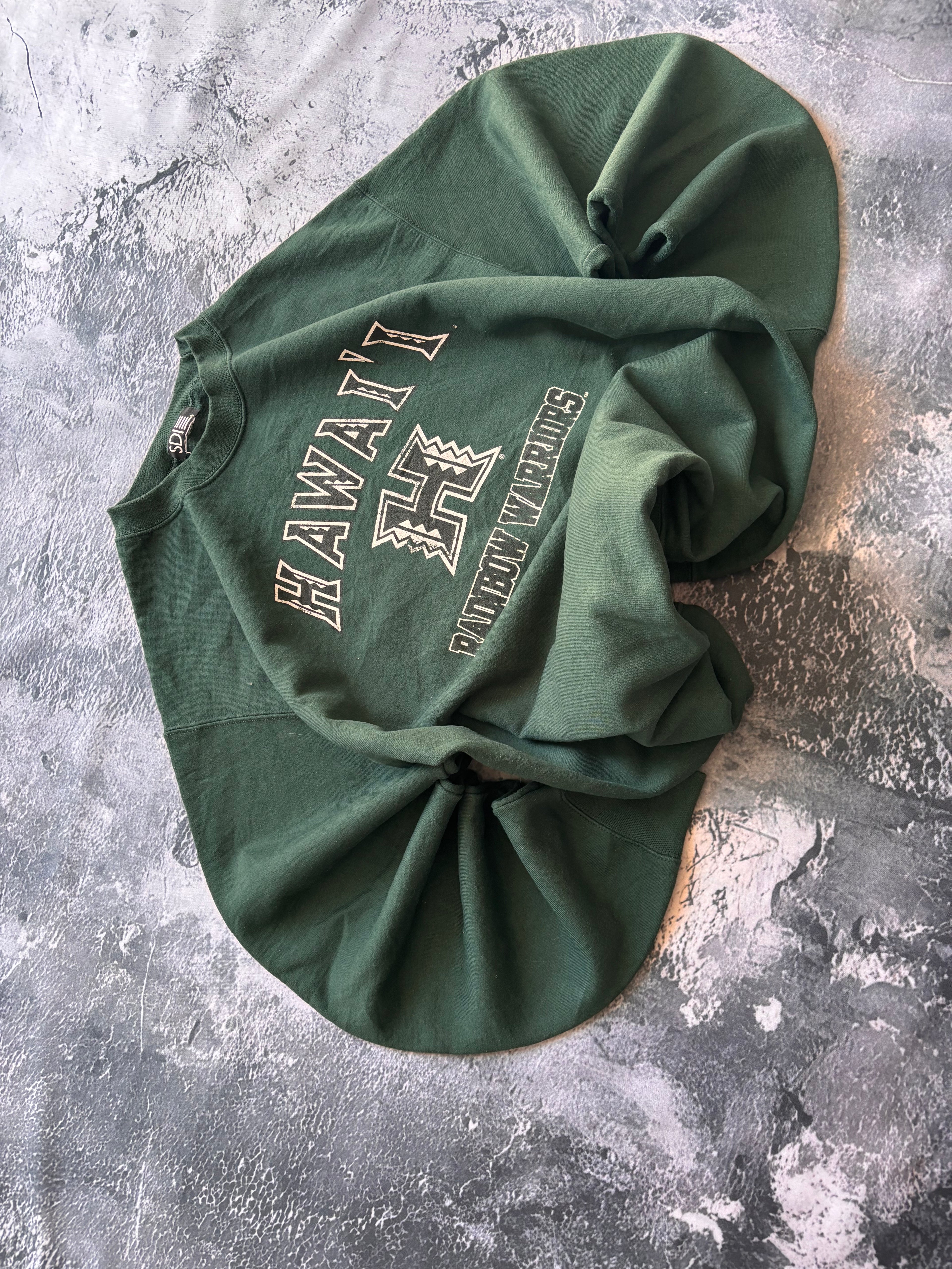 bluza crewneck HAWAI ciemnozielona oversize
