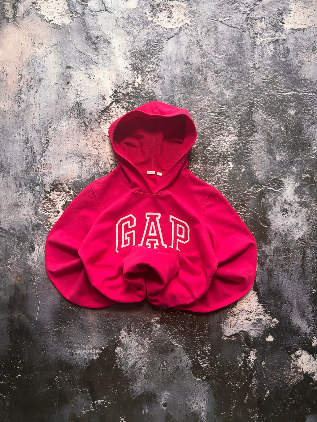 bluza hoodie gap pink basic retro prosty krój