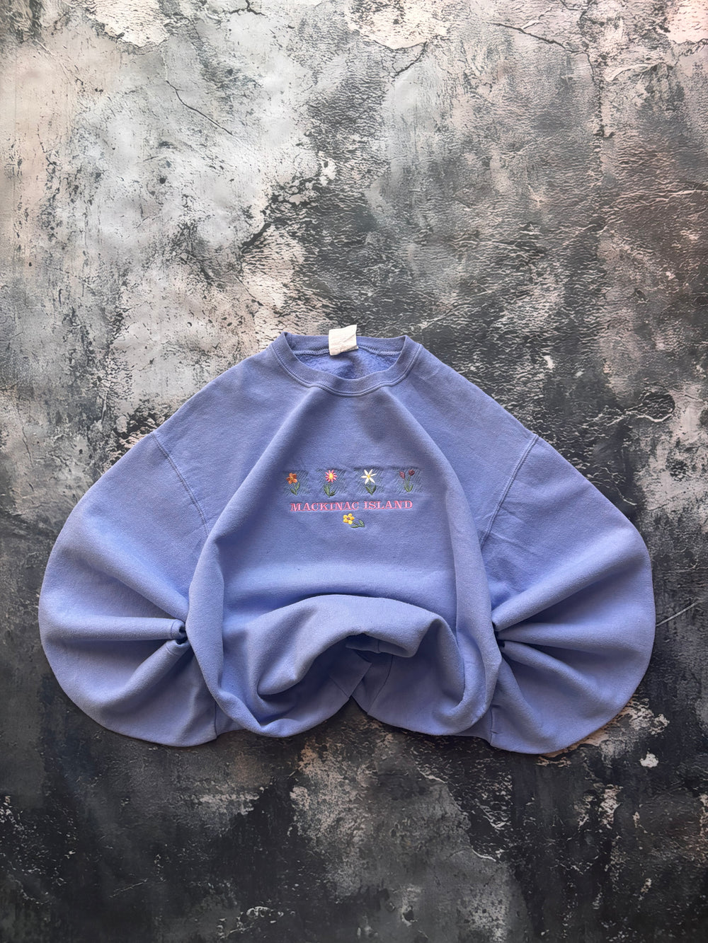 bluza crewneck MACKINACISLAND vintage retro lata 90 haft