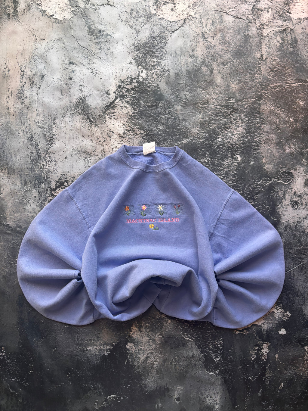 bluza crewneck MACKINACISLAND vintage retro lata 90 haft