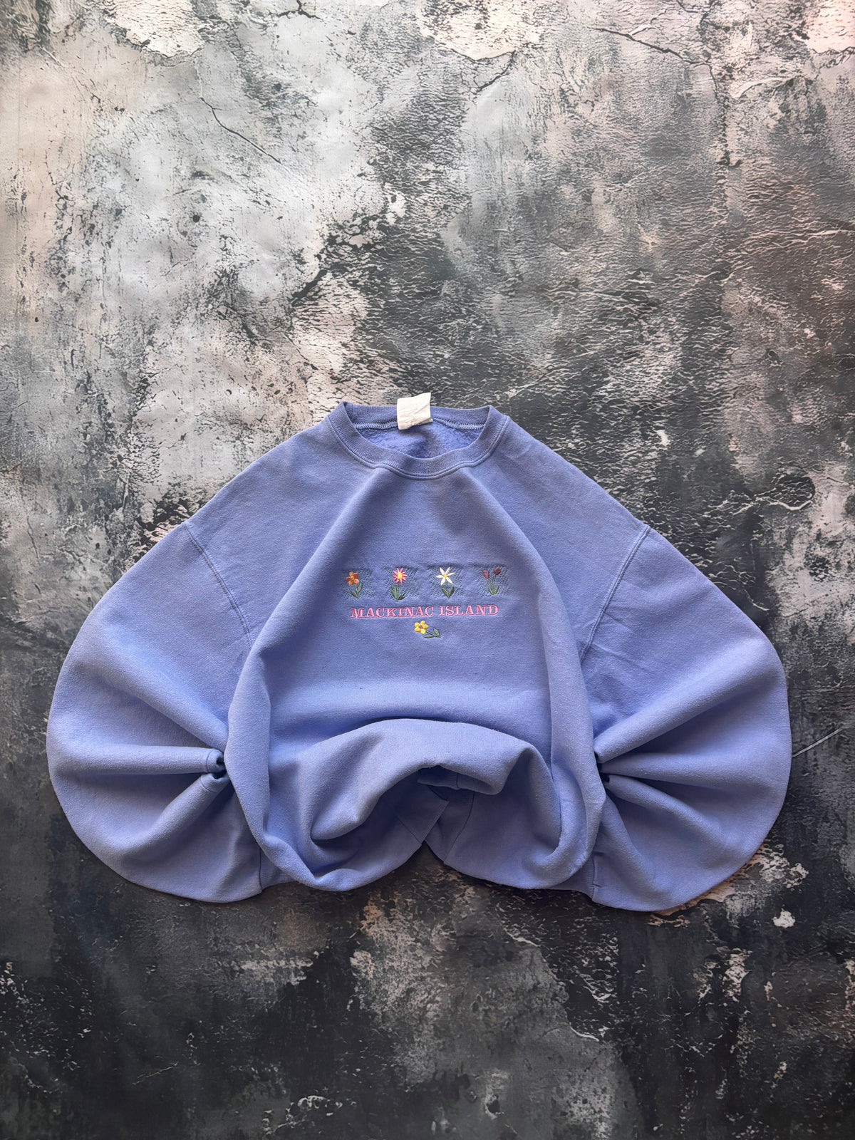 bluza crewneck MACKINACISLAND vintage retro lata 90 haft