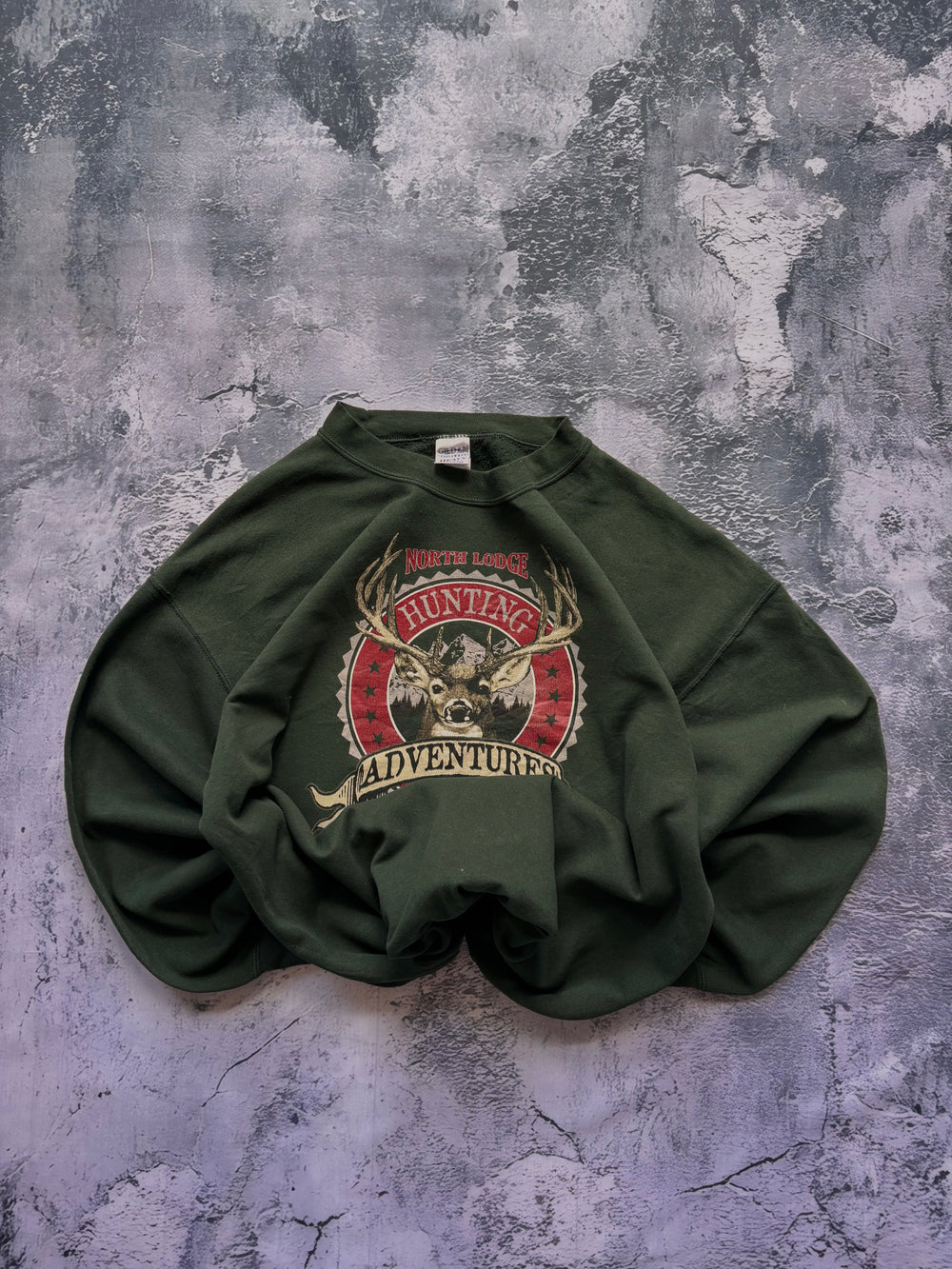 bluza crewneck ciemnozielona HUNTING grafika