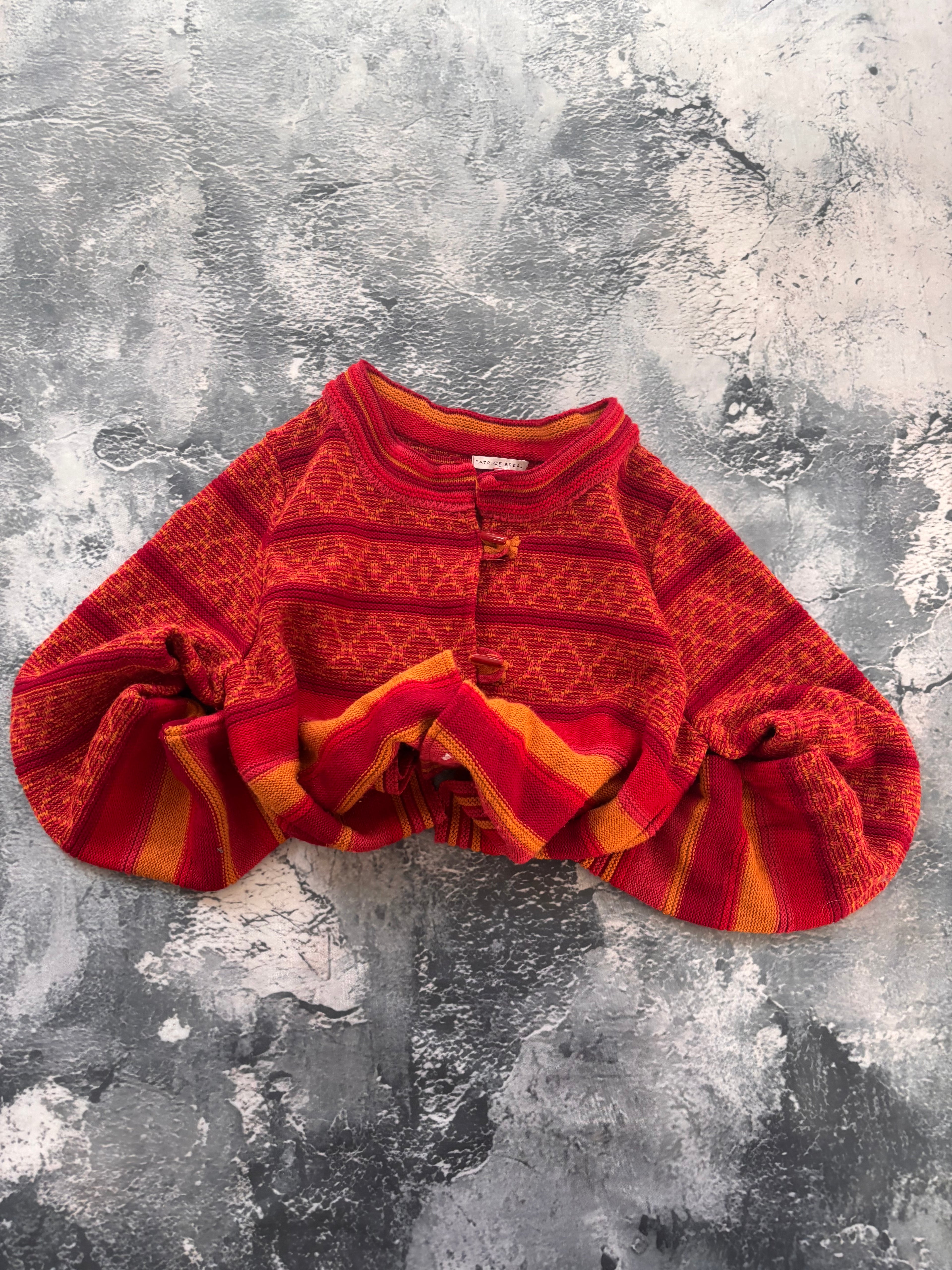 sweter kardigan pomarańczowy