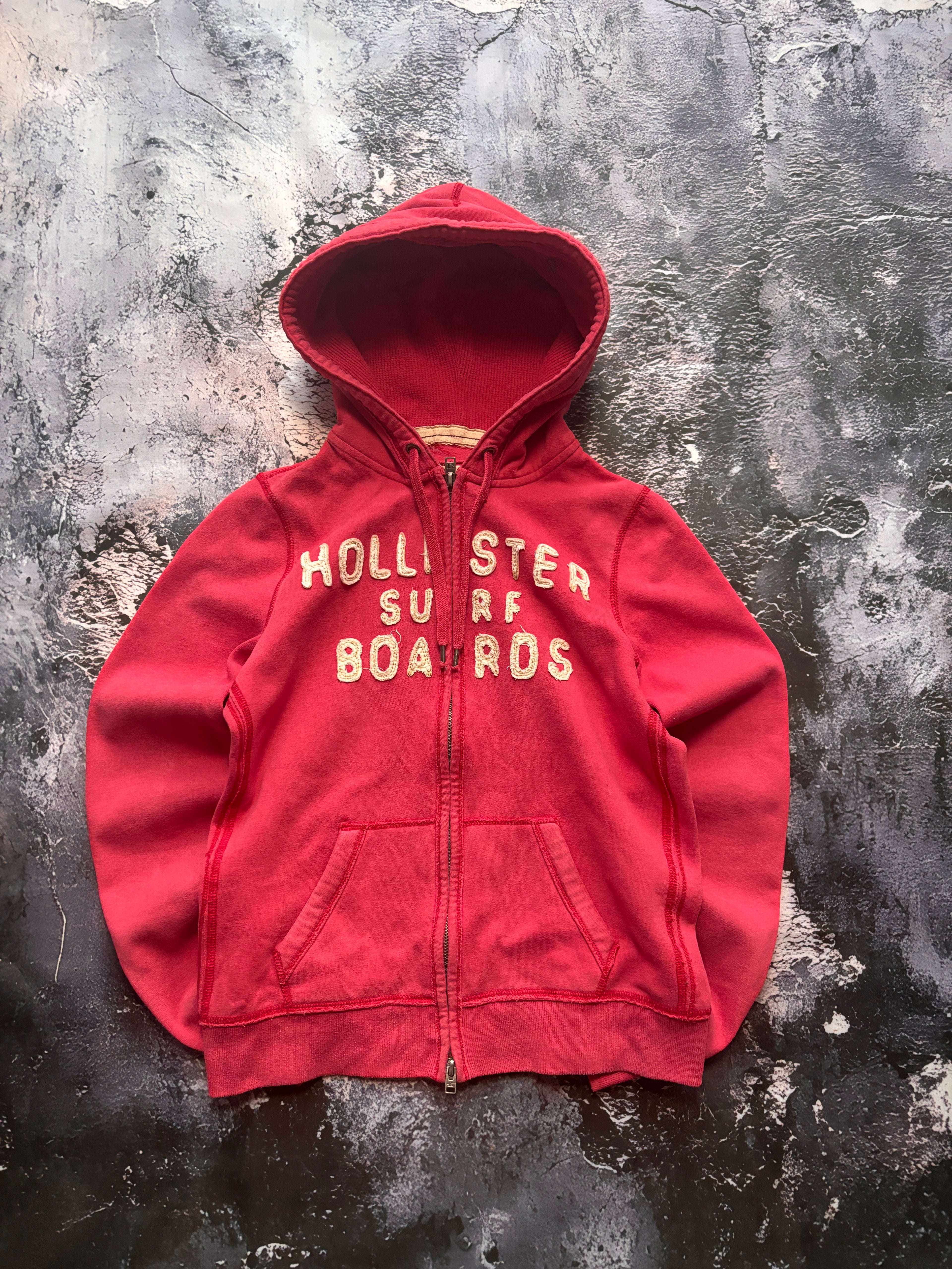 bluza hoodie Hollister retro zip vintage haft napisy oldschool