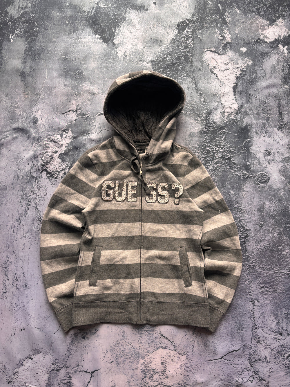 BLUZA HOODIE GUESS ? VINTAGE W PASKI RETRO UNIKAT
