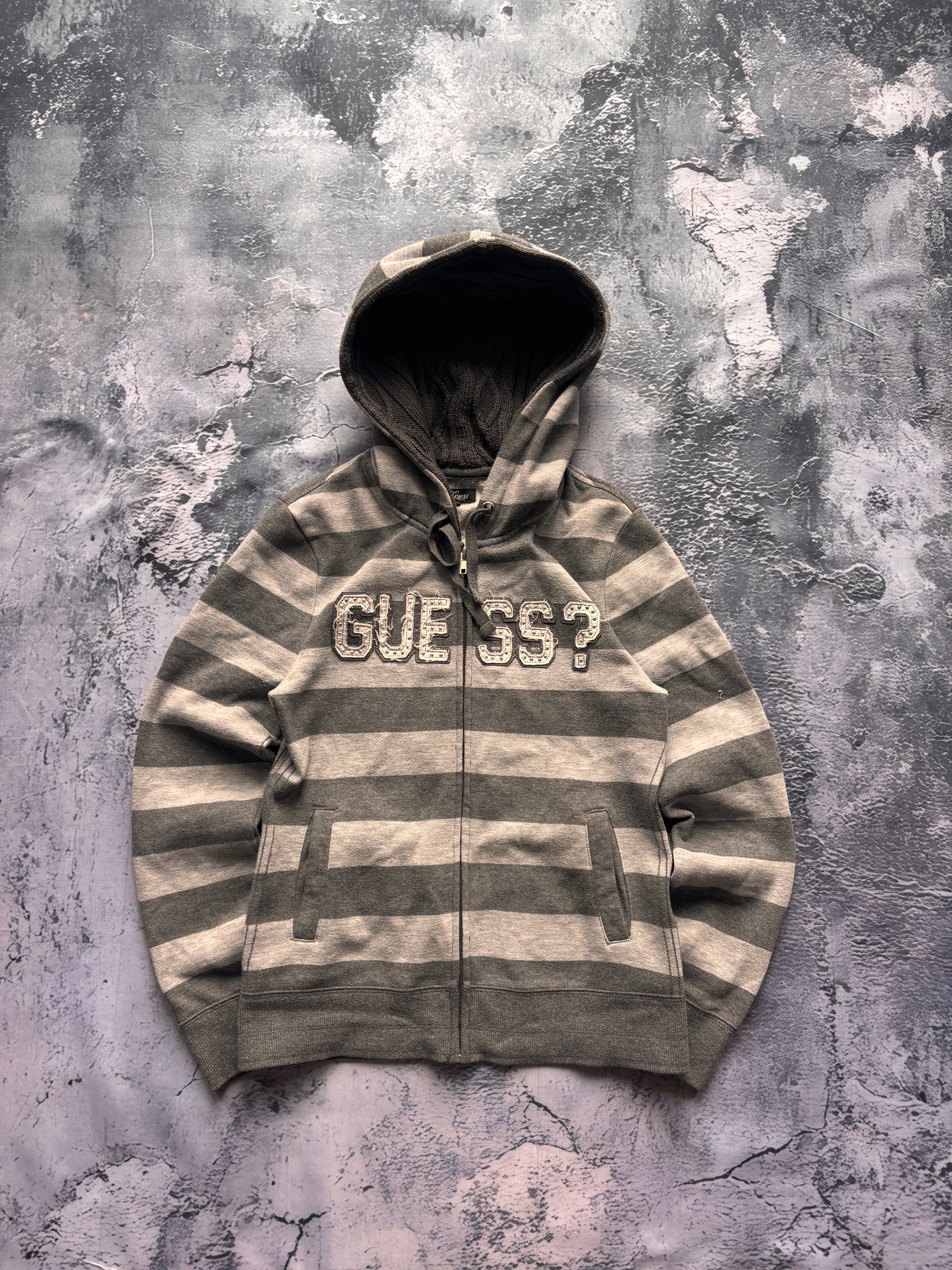 BLUZA HOODIE GUESS ? VINTAGE W PASKI RETRO UNIKAT