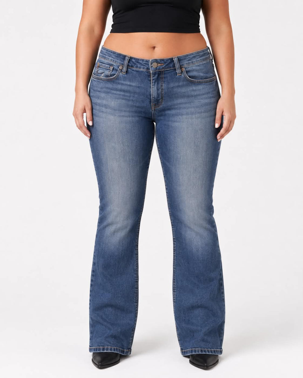 Jeans spodnie bootcut kieszenie y2k retro vintage