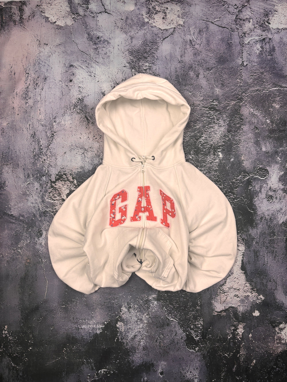BLUZA ZIP HOODIE GAP KWIECISTE LOGO UNIKATOWA JESIEN