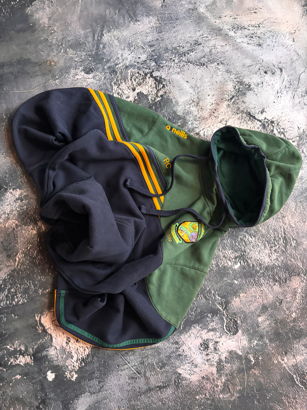 bluza hoodie ciemnozielona piłkarska RC FEILE w stylu retro