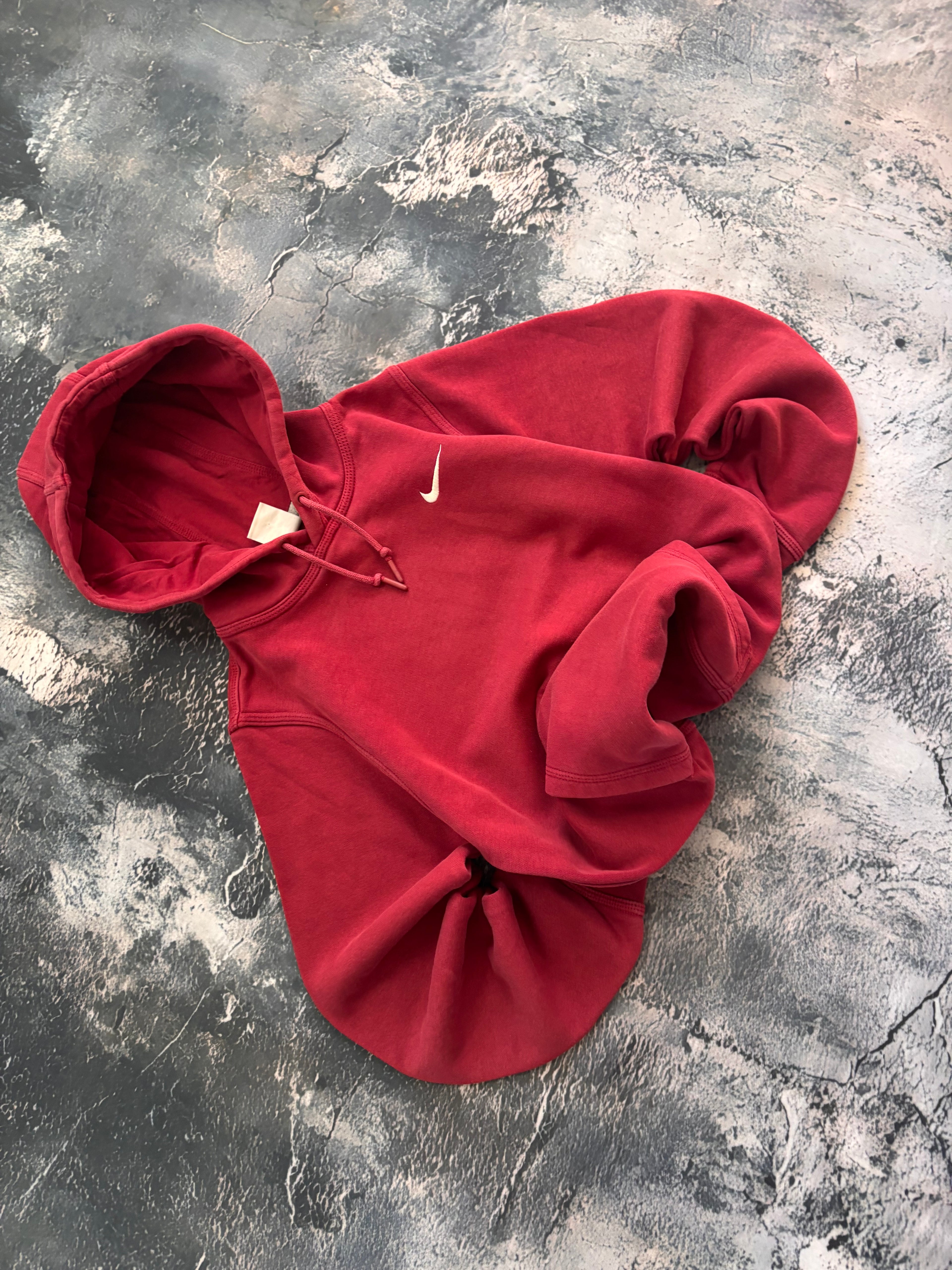 Bluza hoodie oversize czerwona american vintage oldschool retro streetwear nike basic