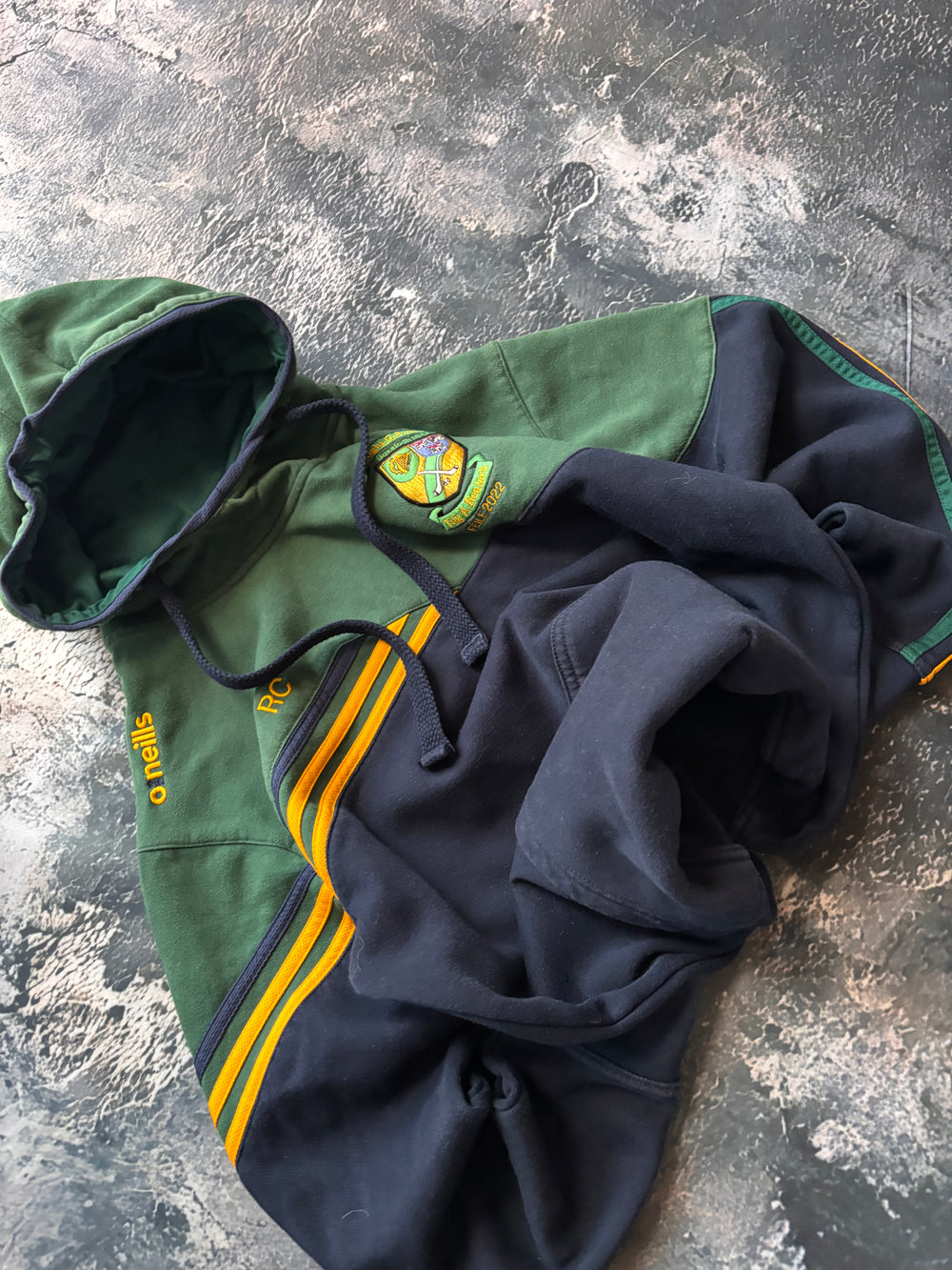 bluza hoodie ciemnozielona piłkarska RC FEILE w stylu retro