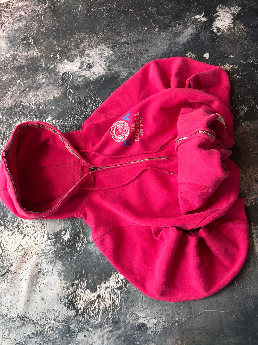 bluza hoodie pink różowa AMERICAN RUSSEL 1992 oversize