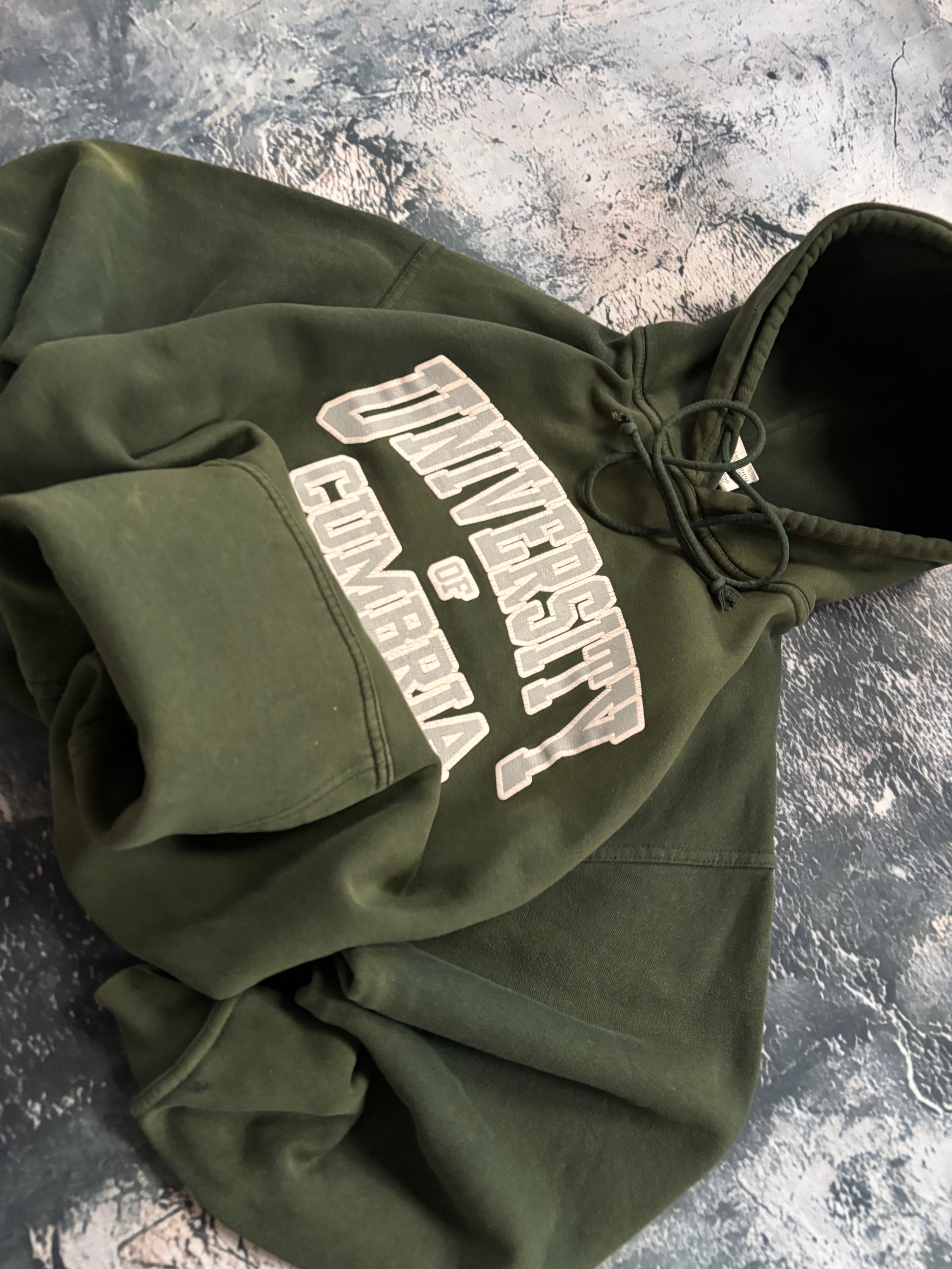 hoodie college ciemnozielony