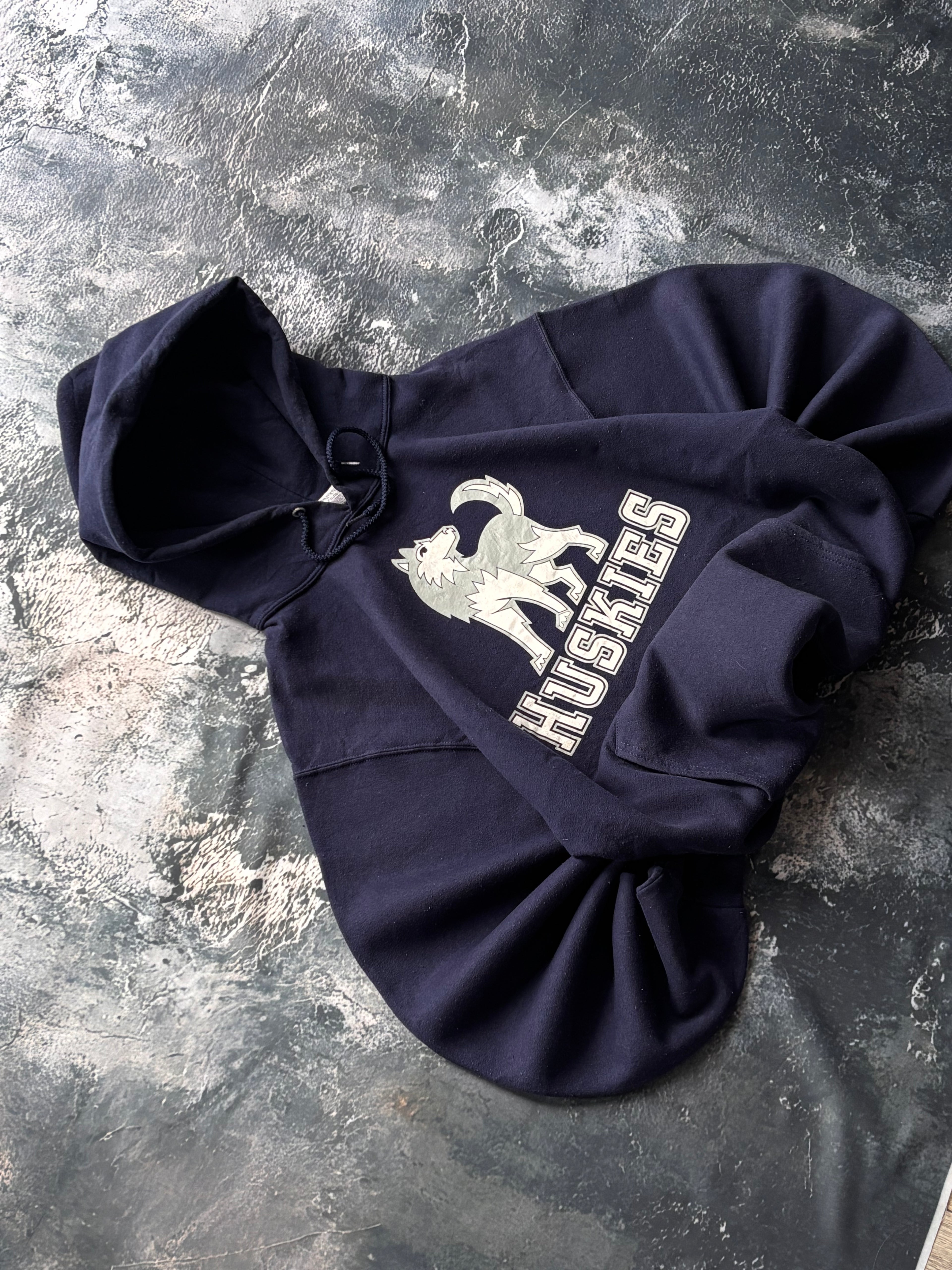 Bluza hoodie granatowa HUSKIES vintage