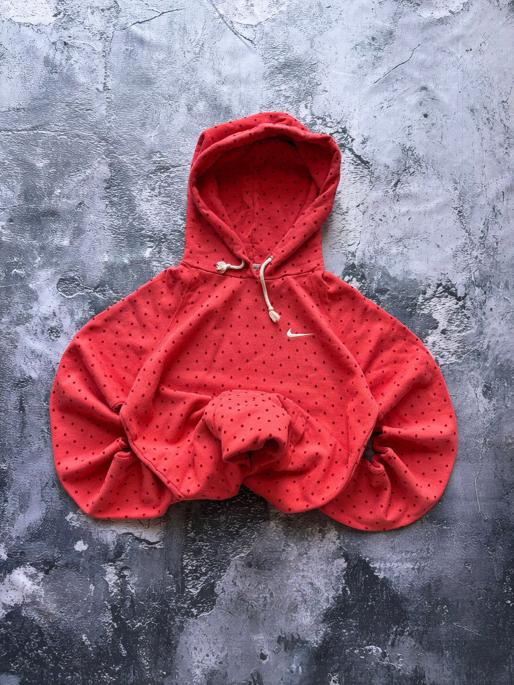 Bluza hoodie nike w kropki  red  viral trójkąty