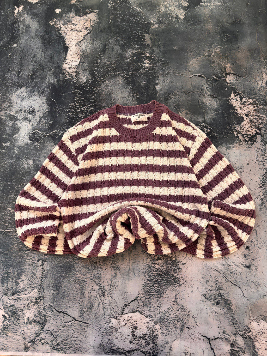 Sweter fioletowo biały vintage