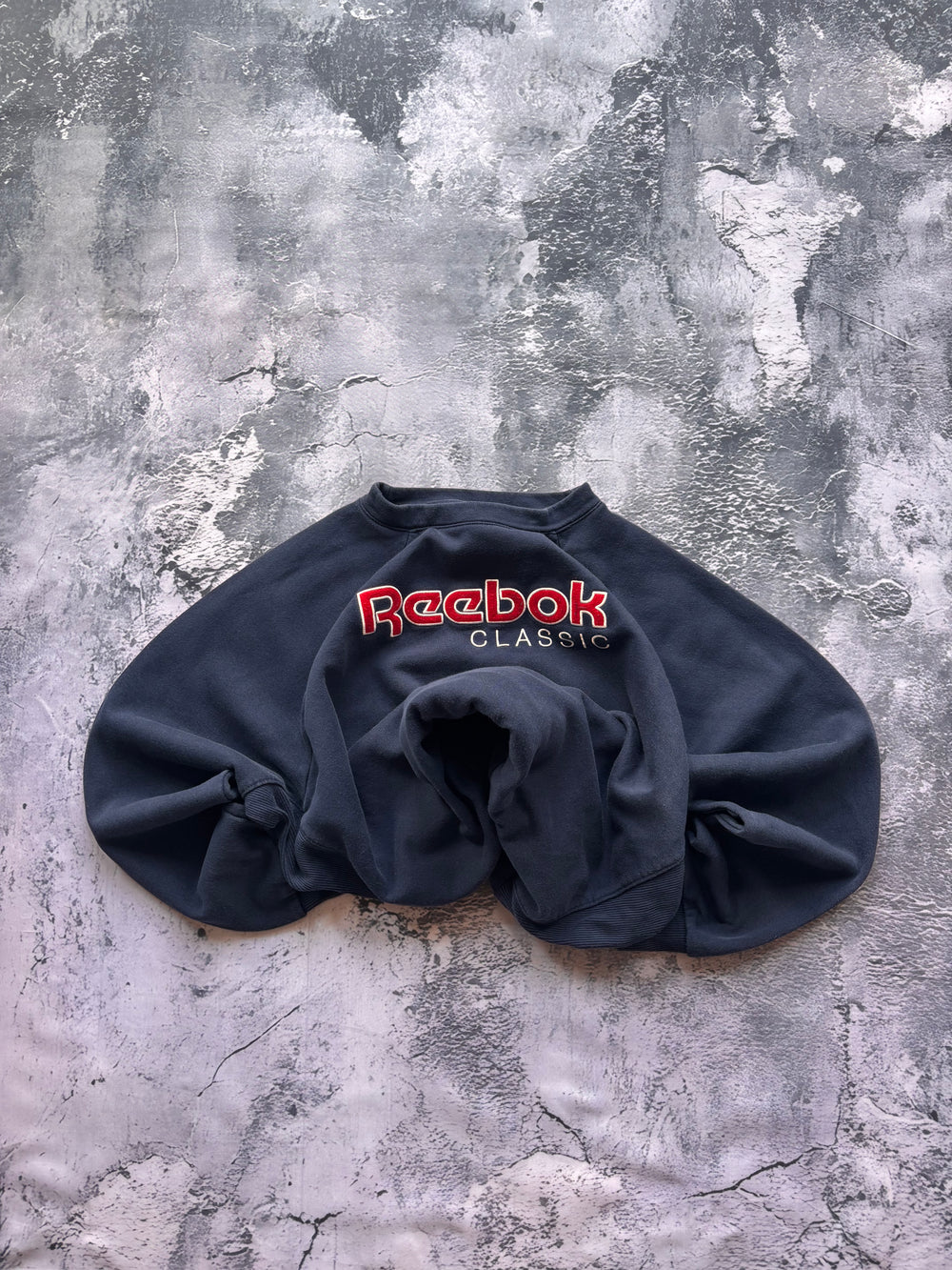 bluza hooodie reebok granatowa vintage usa oversize baggy