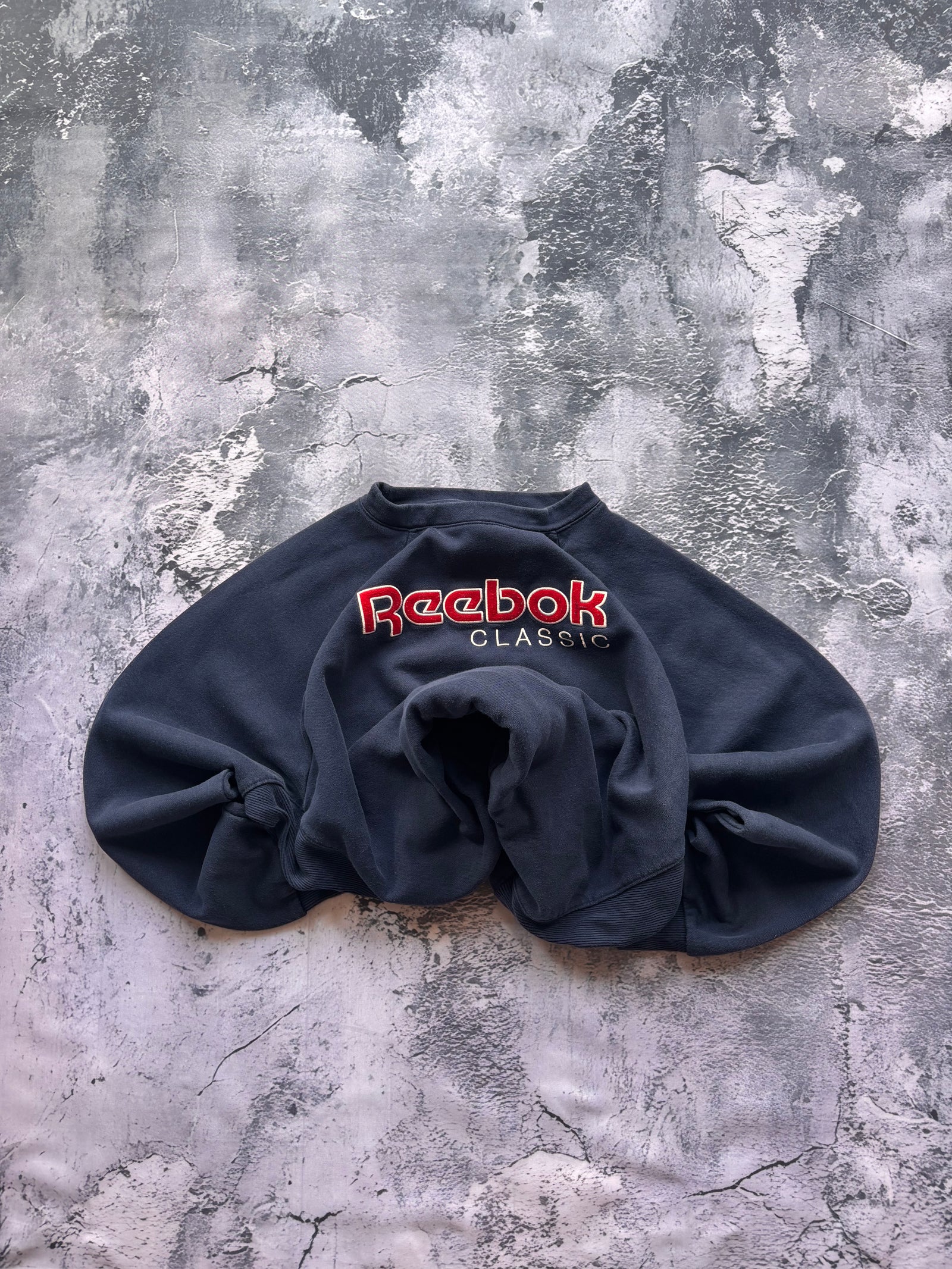 bluza hooodie reebok granatowa vintage usa oversize baggy