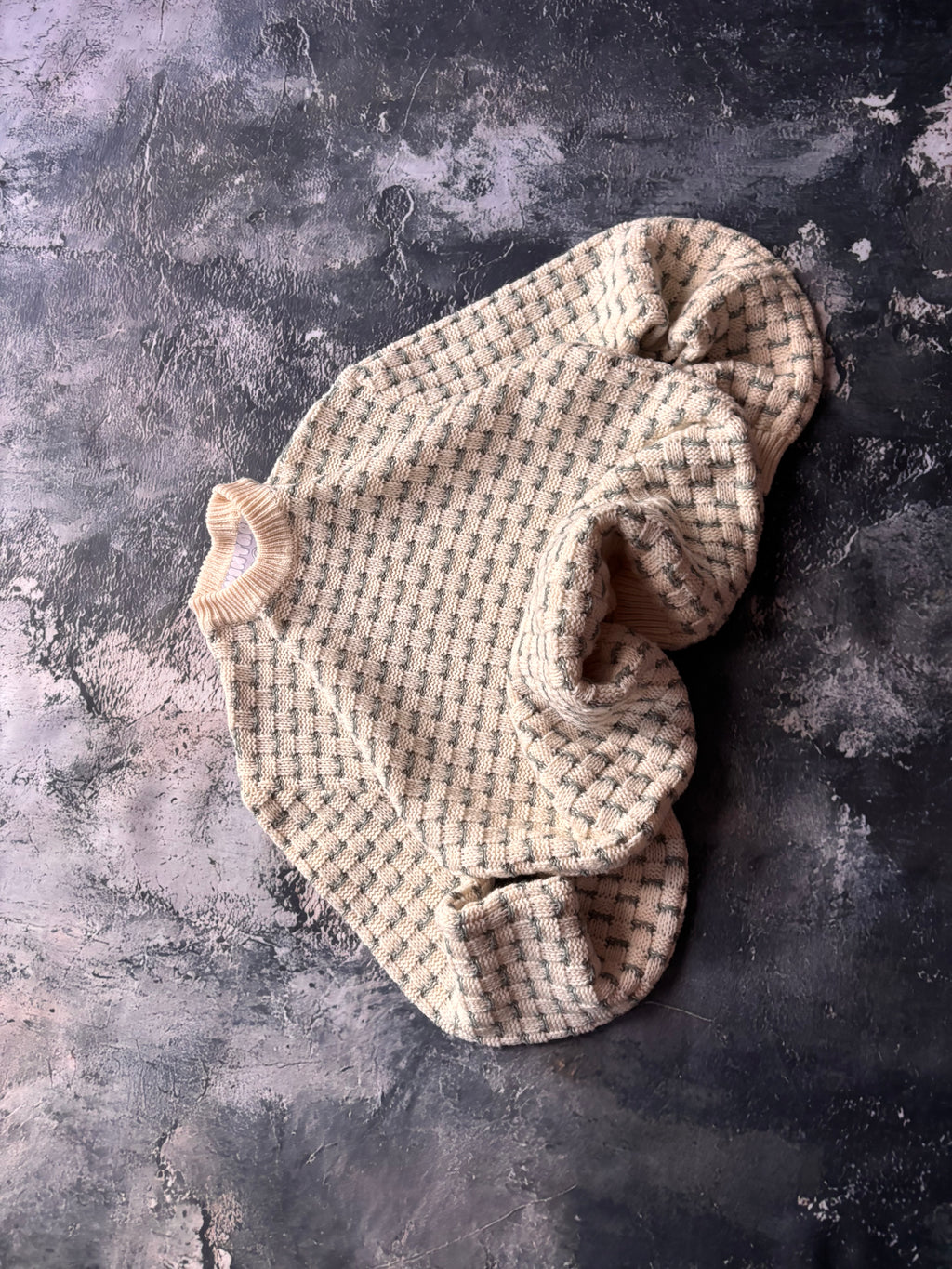 sweter biały wełna