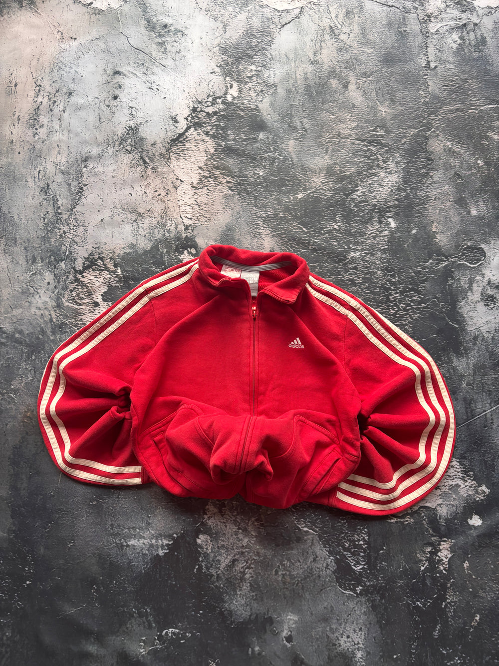 bluza zip czerwona w paski stripes vintage