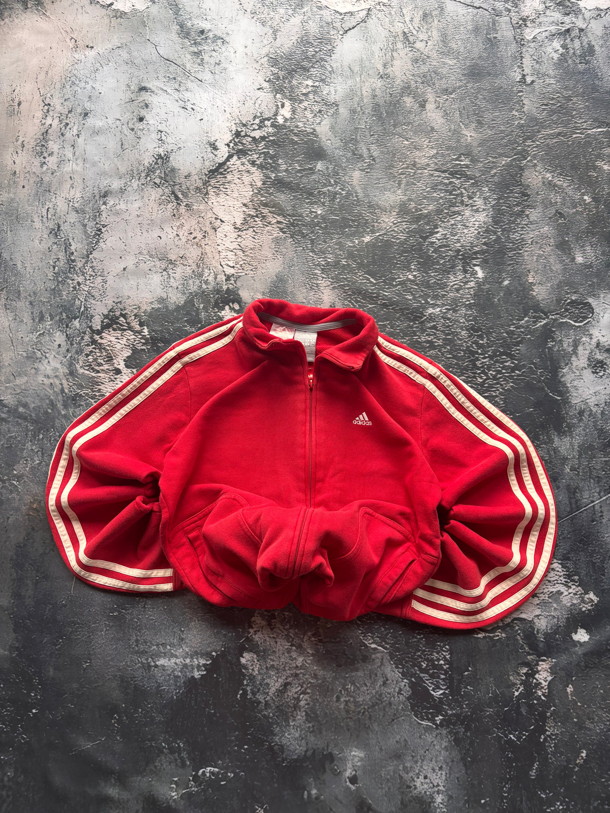 bluza zip czerwona w paski stripes vintage