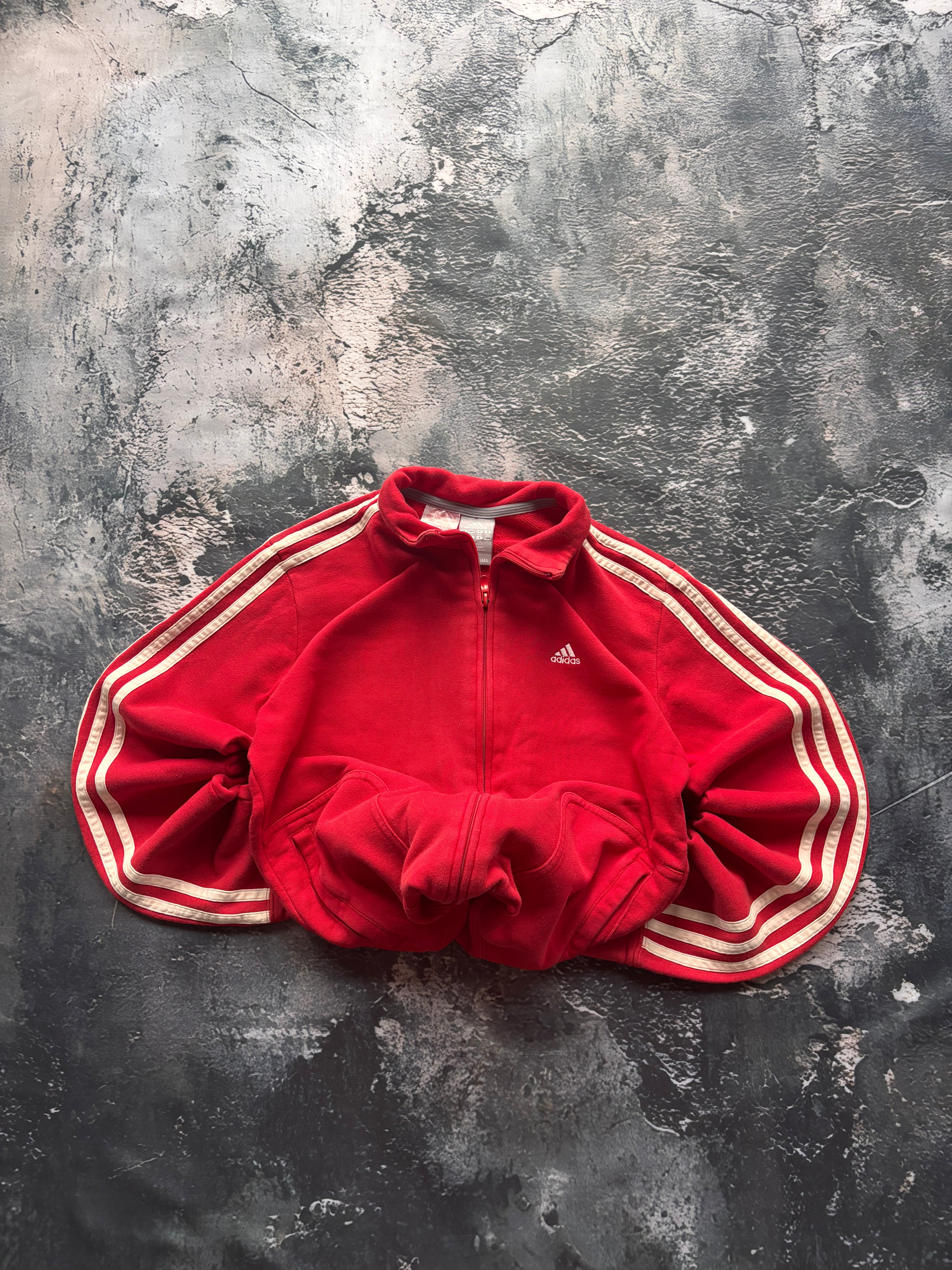 bluza zip czerwona w paski stripes vintage