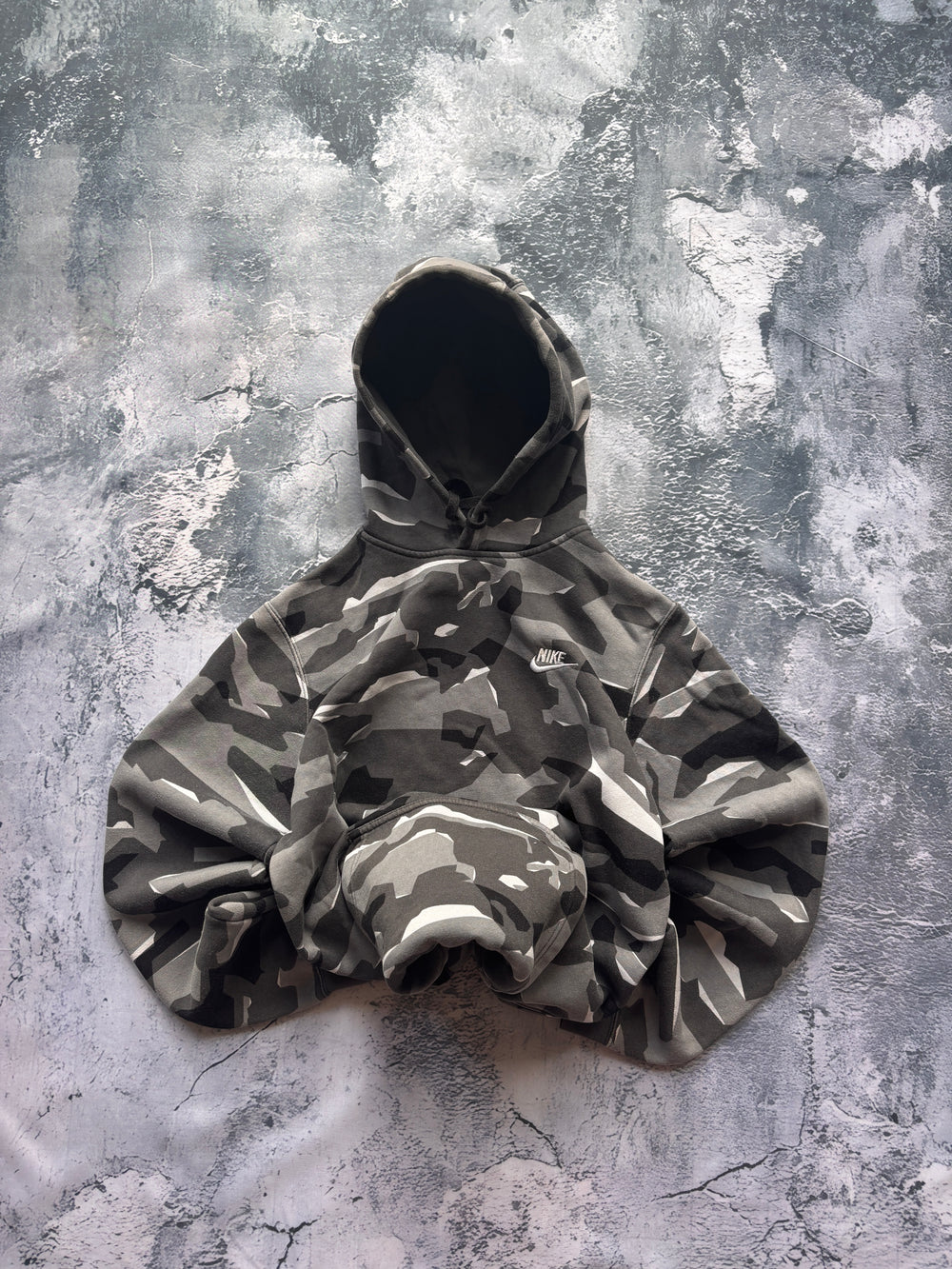 BLUZA HOODIE CAMO MORO RETRO NIKE OVERSIZE