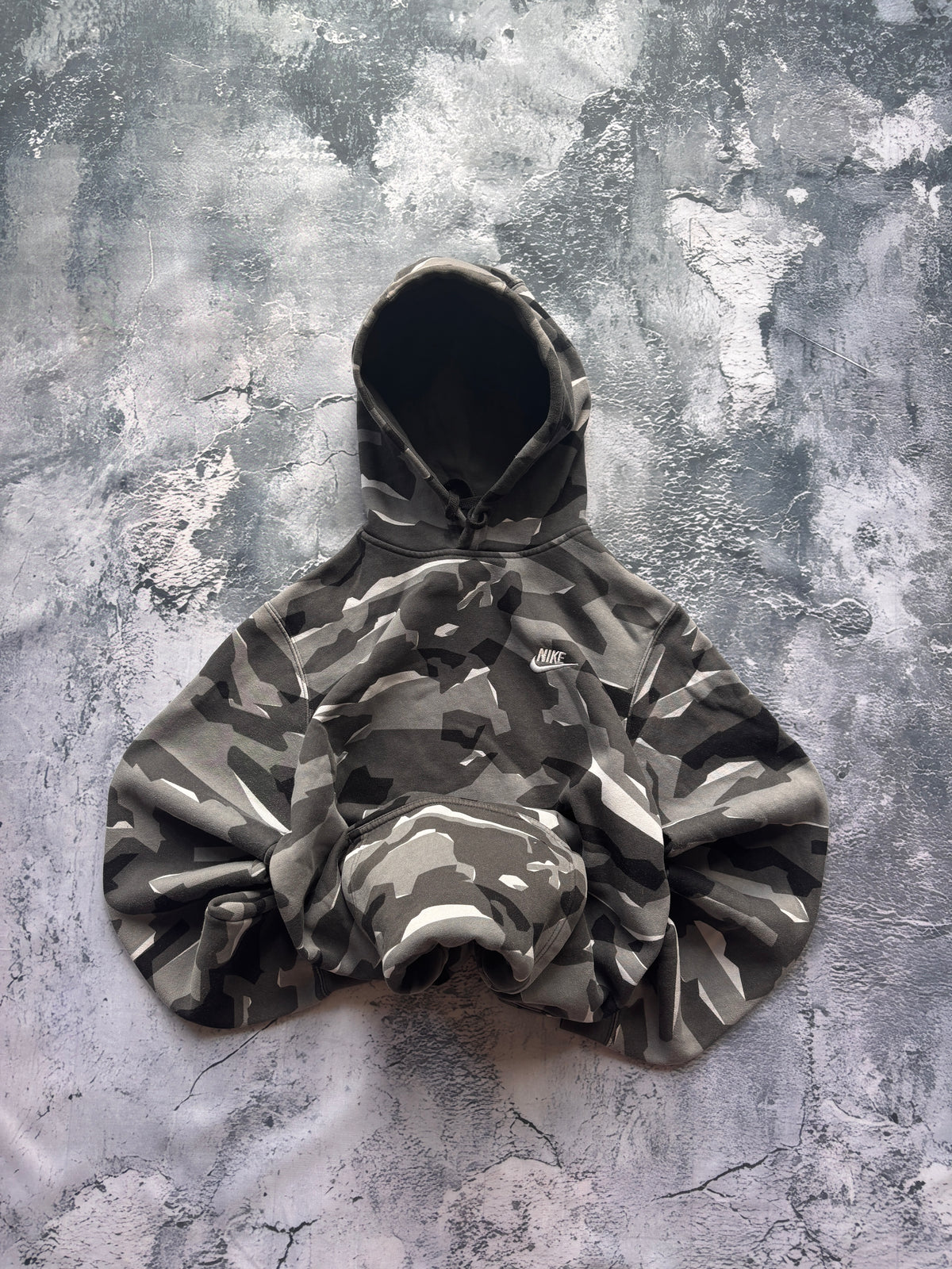 BLUZA HOODIE CAMO MORO RETRO NIKE OVERSIZE