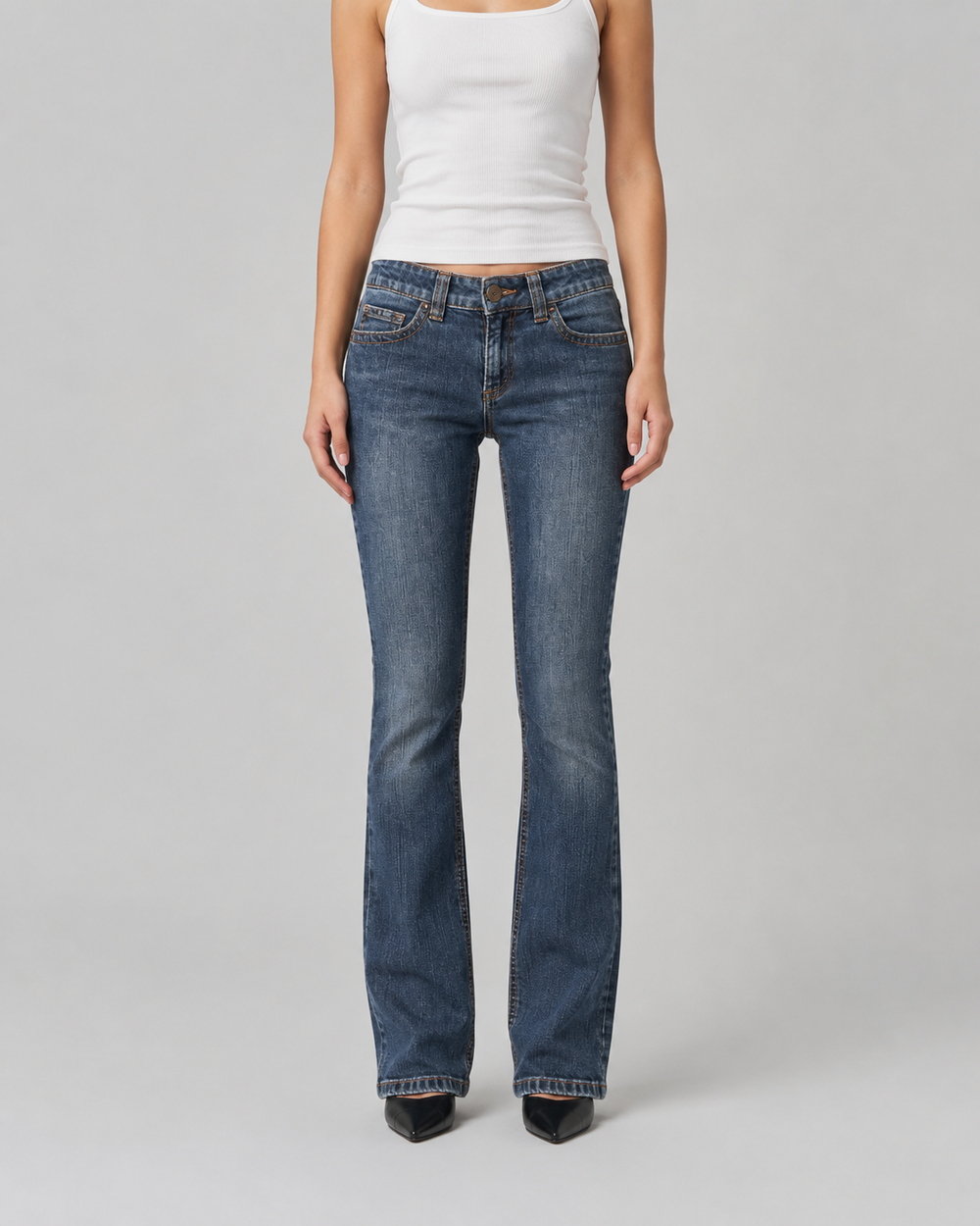Jeans y2k rozszerzane nogawki retro unikat