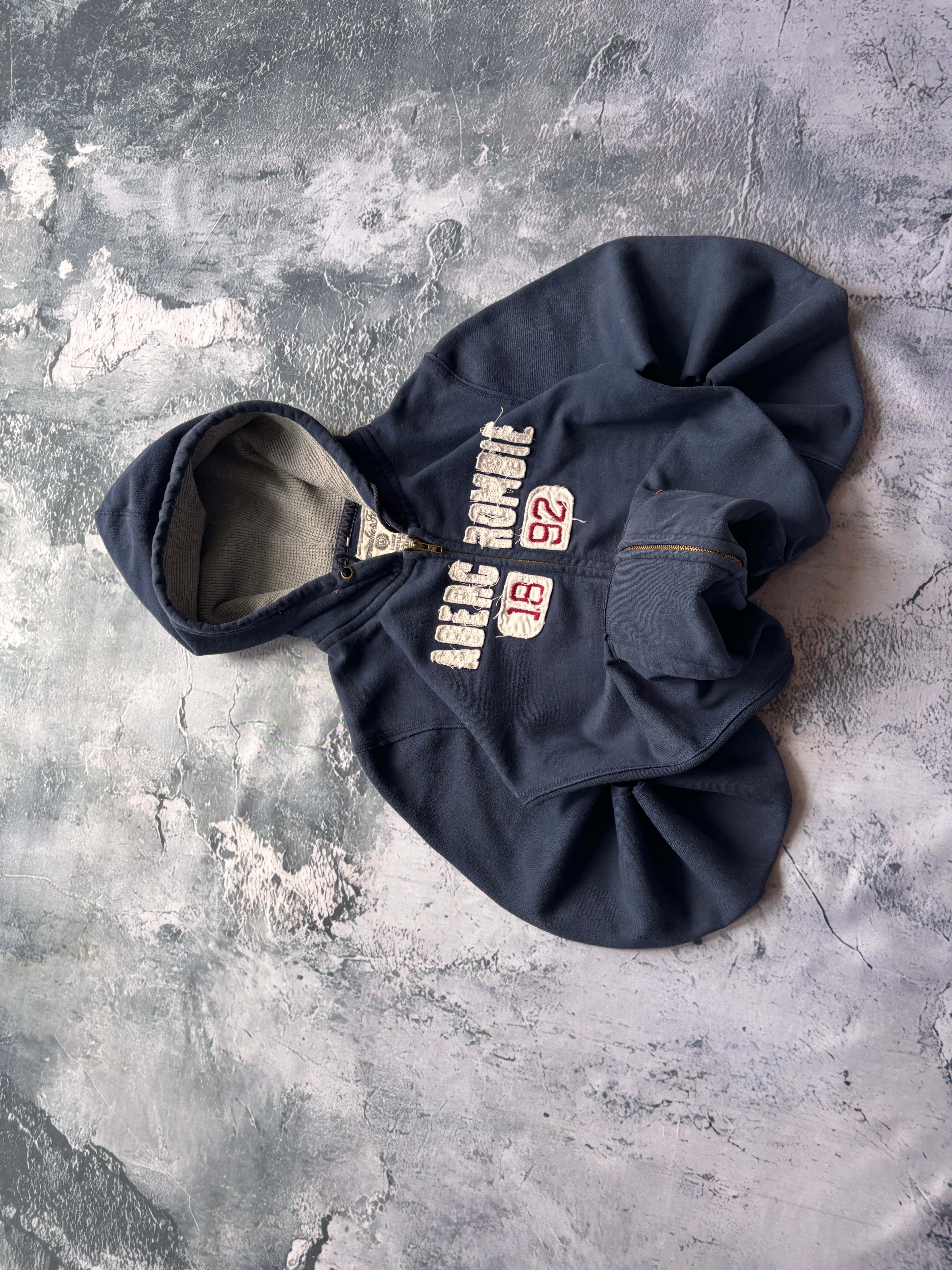 BLUZA ABRC VINTAGE PODWÓJNY ZIP RETRO PROSTY KRÓJ